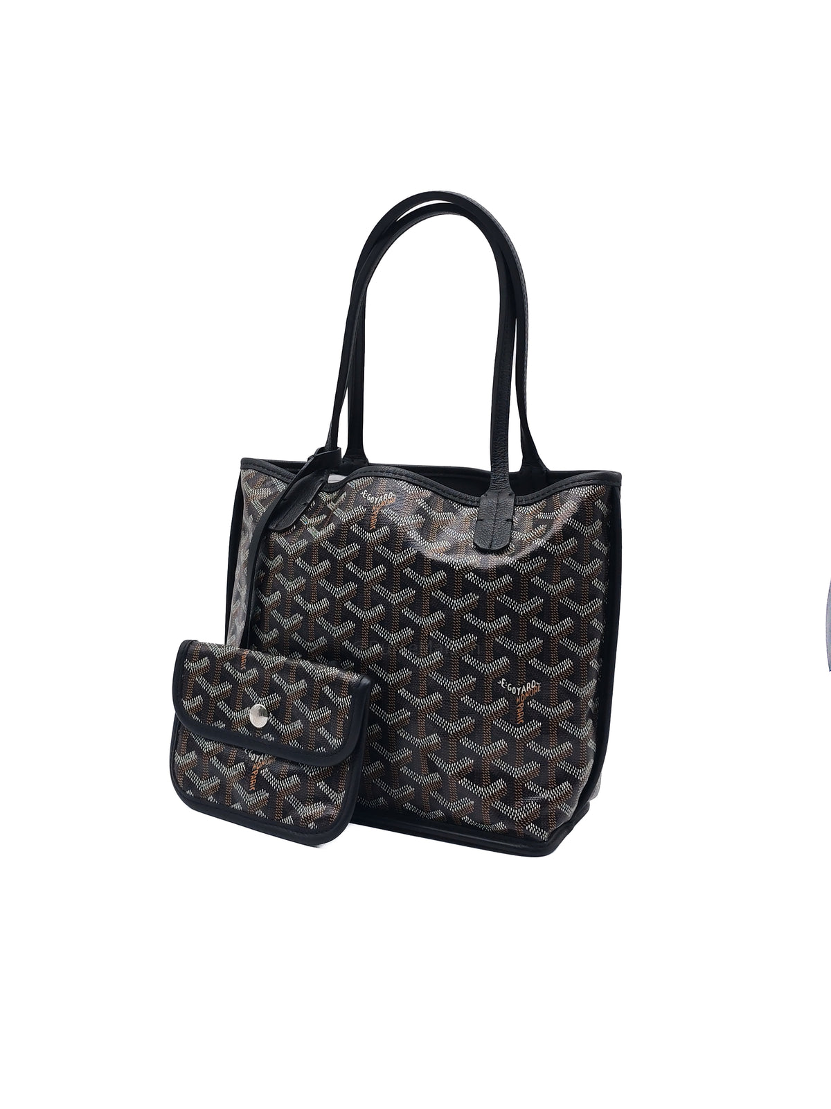 Goyard Mini Anjou in Black Goyardine Canvas