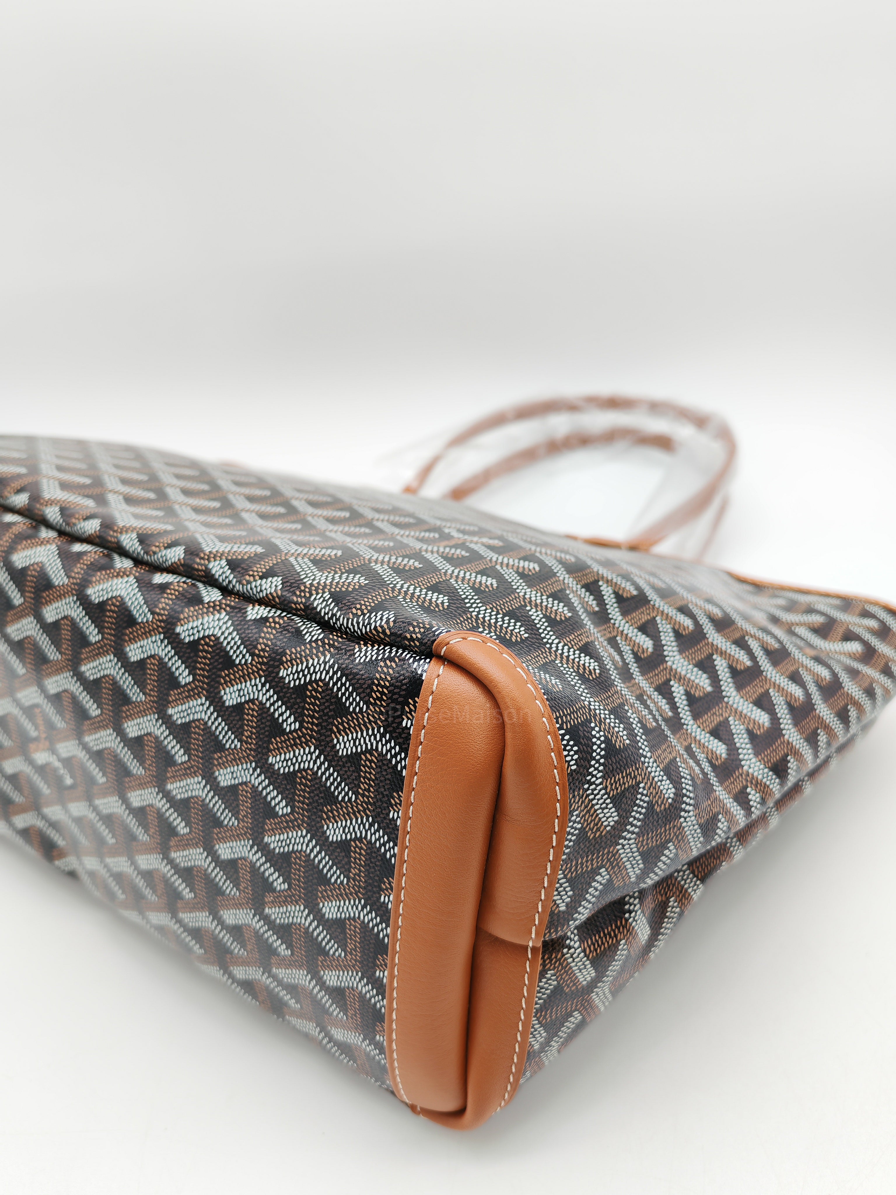 Goyard Artois PM in Black/Tan Goyardine Canvas