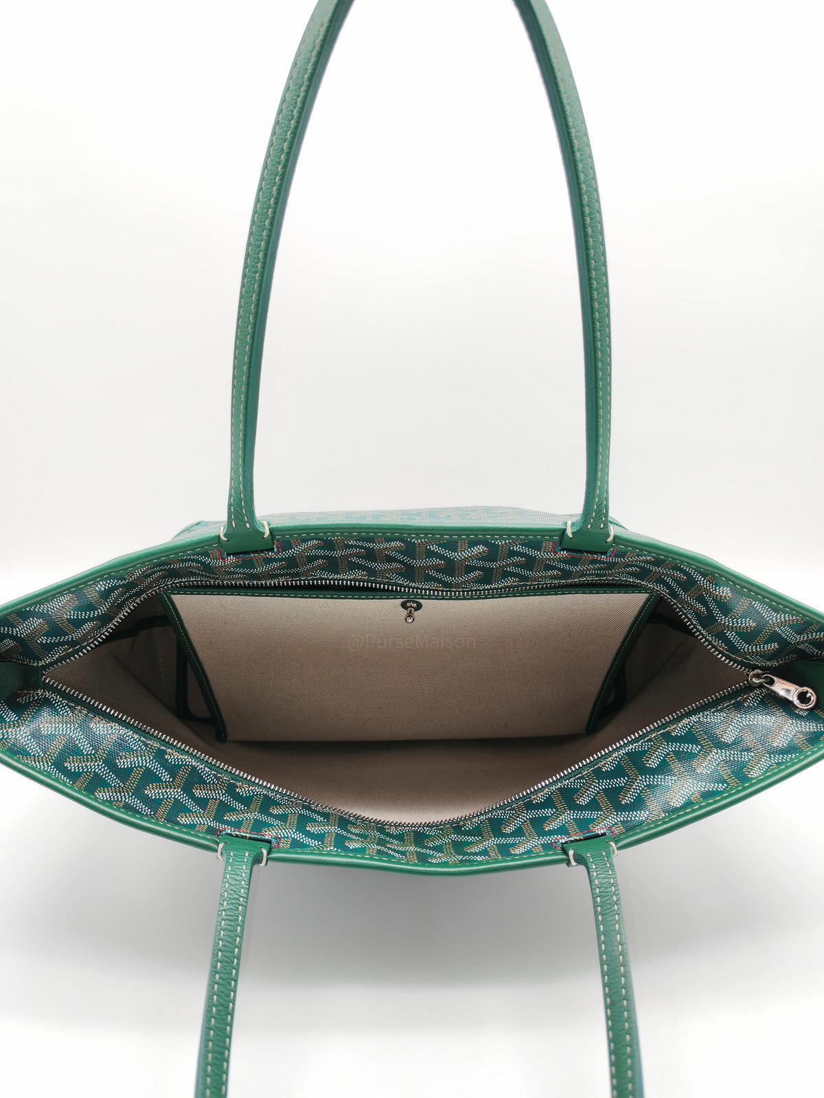 Goyard Artois Tote Bag PM in Green Goyardine Canvas
