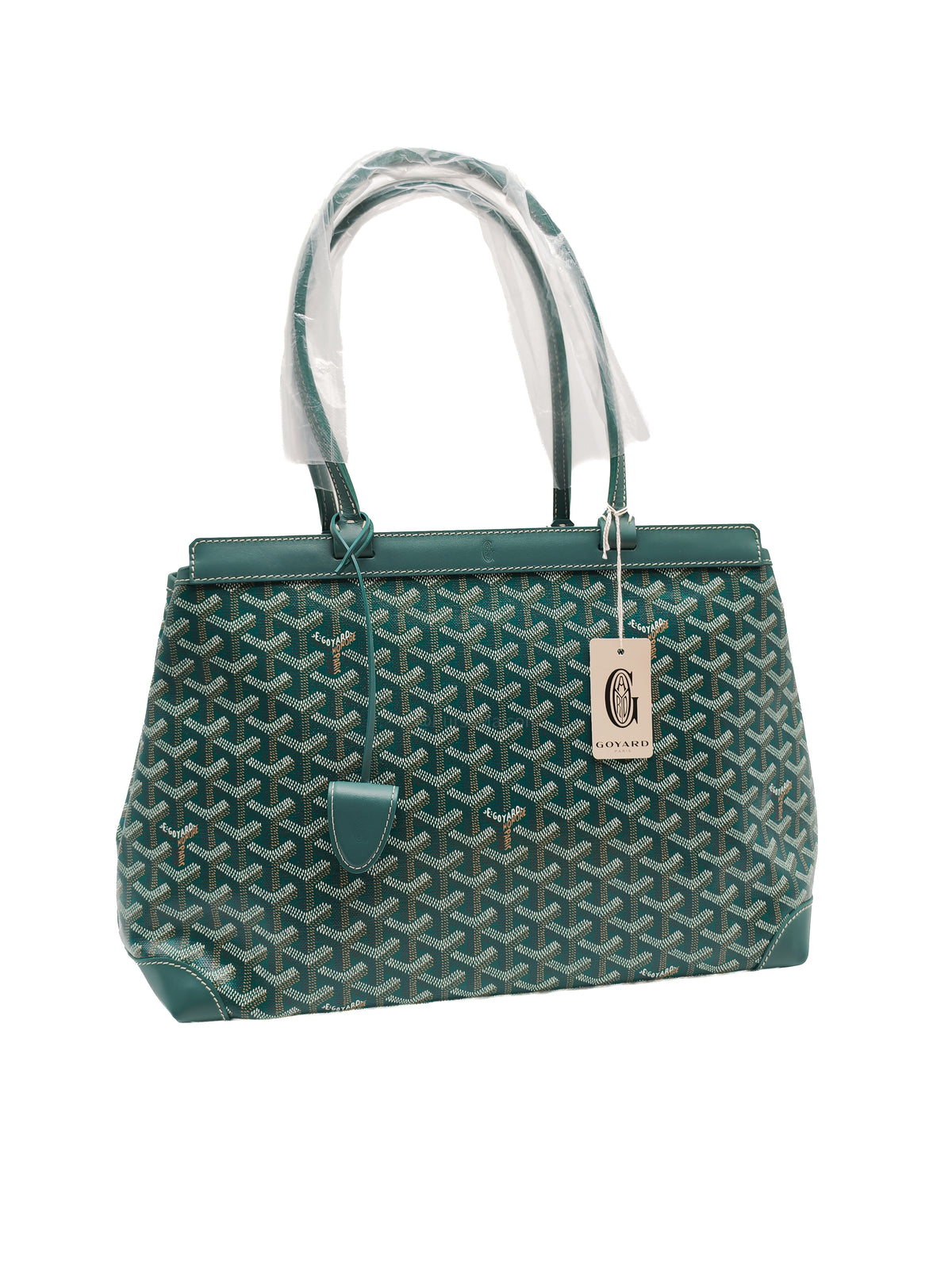 Goyard Bellechase Biaude PM Tote Green Bag Goyardine Canvas