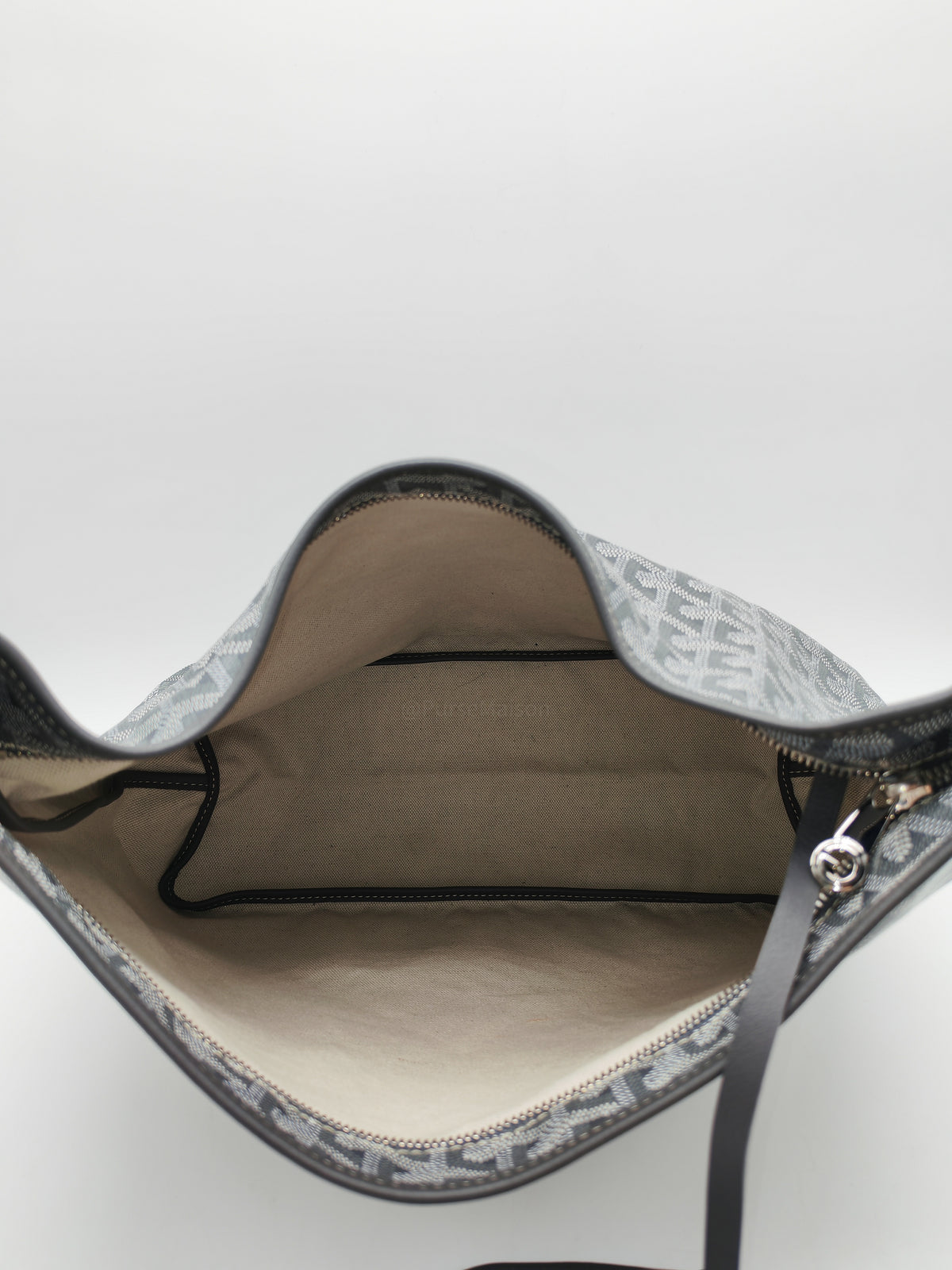Goyard Boheme Hobo Bag PM in Gray Goyardine Canvas