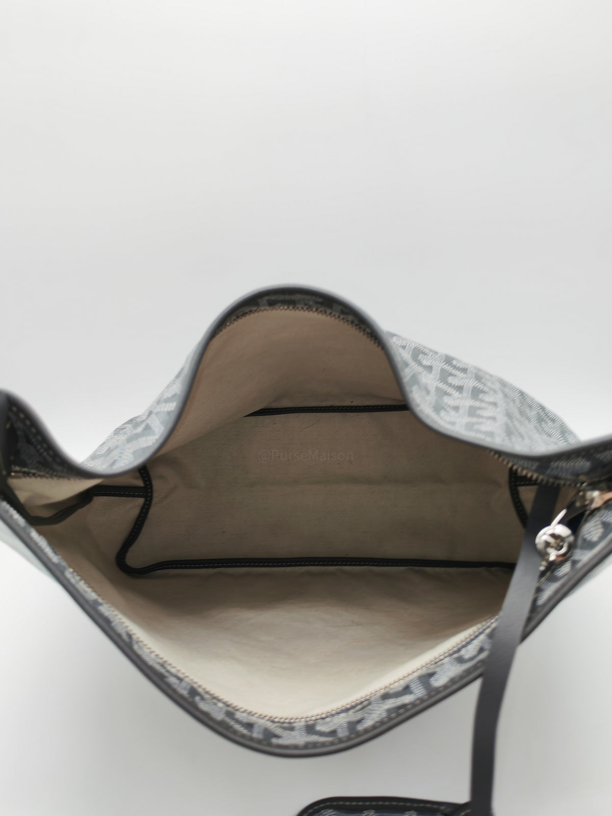 Goyard Boheme Hobo Bag PM in Gray Goyardine Canvas