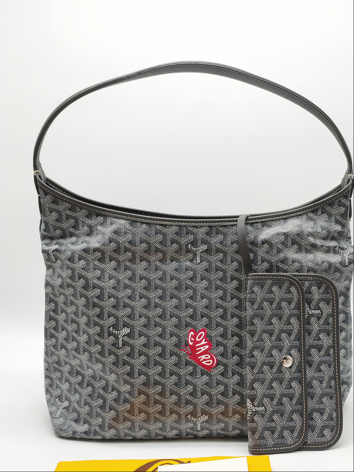 Goyard Boheme Hobo Bag PM in Gray Goyardine Canvas
