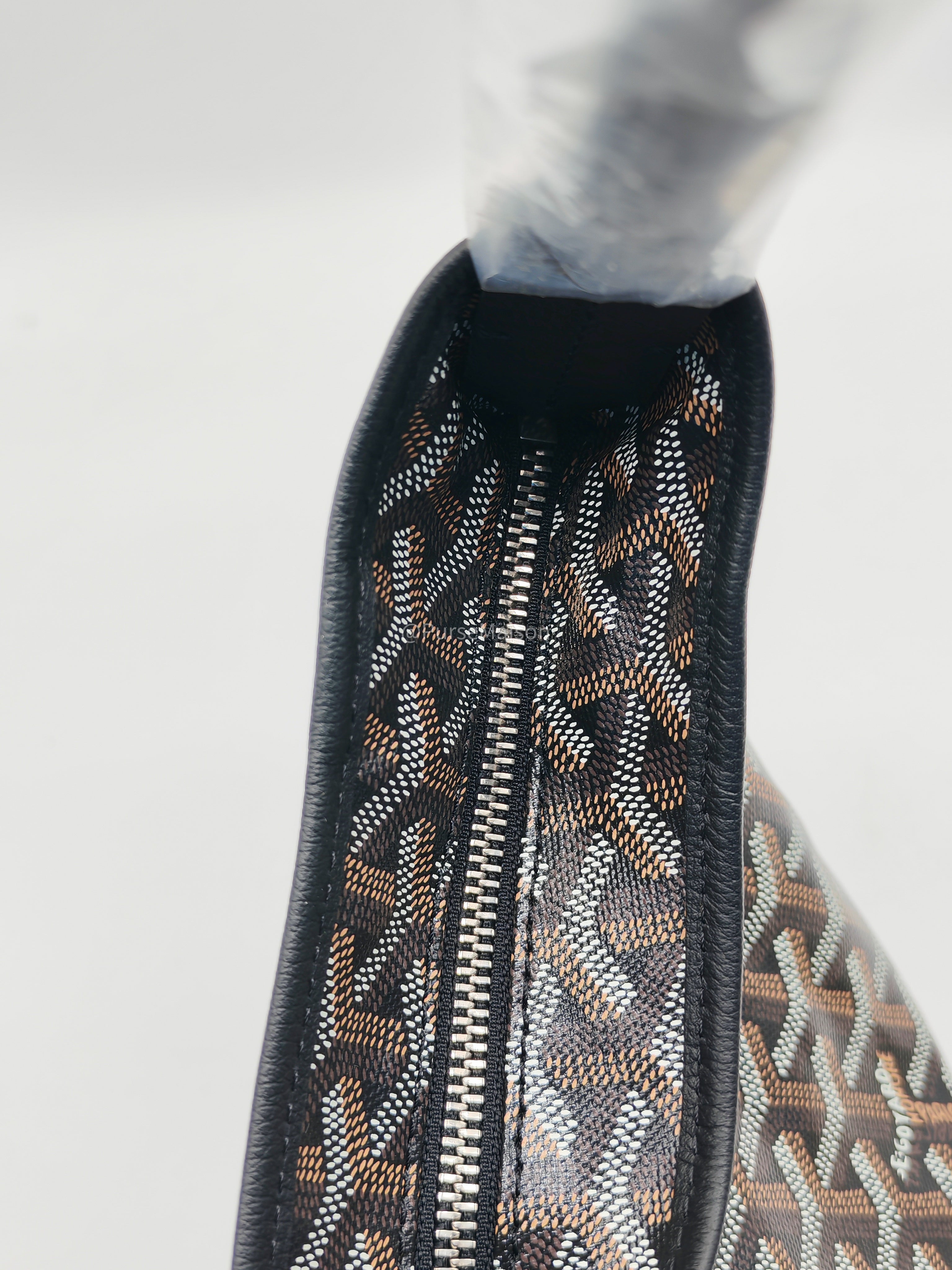 Goyard Boheme Hobo Bag PM in Black Goyardine Canvas