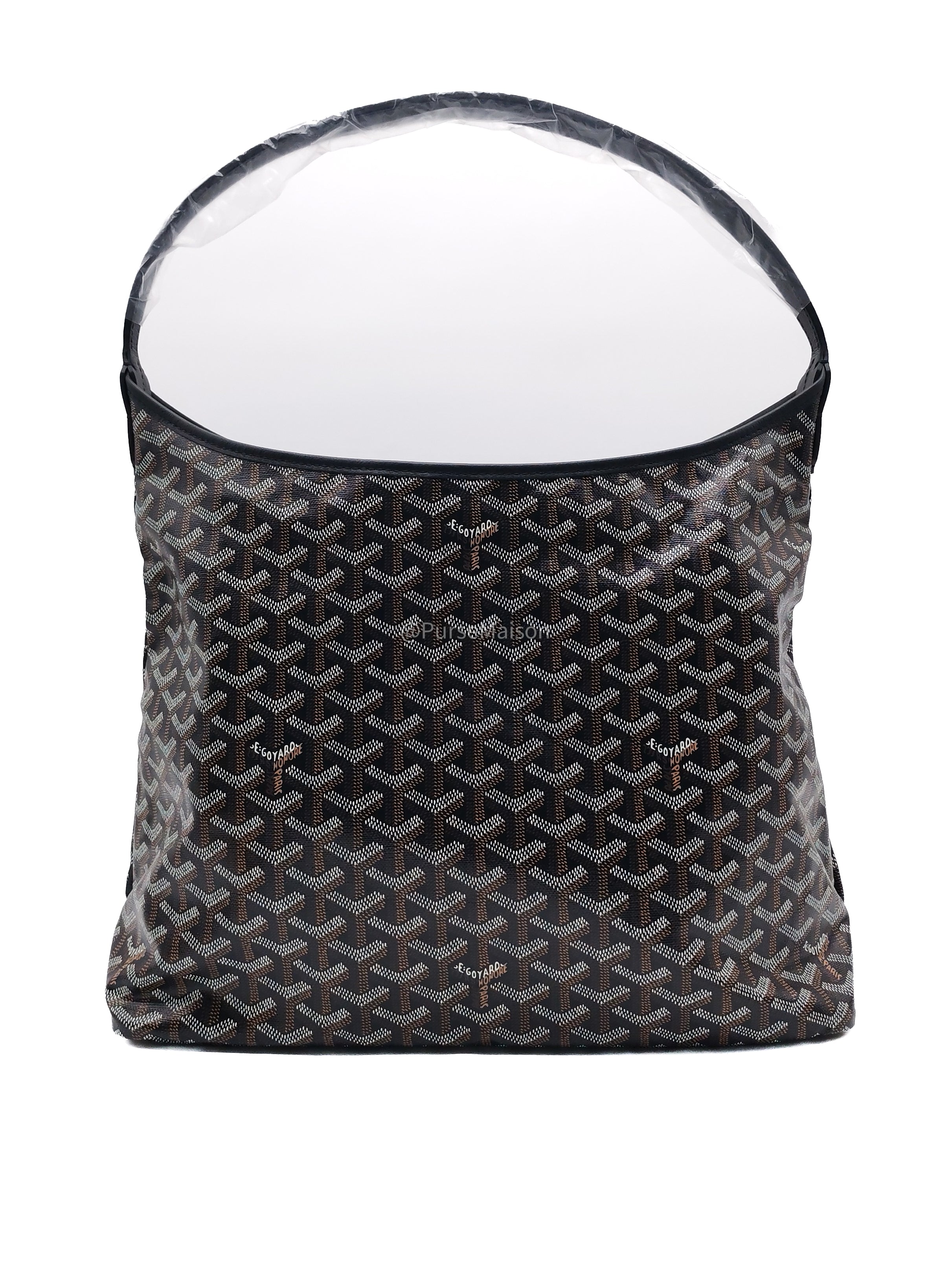 Goyard Boheme Hobo Bag PM in Black Goyardine Canvas