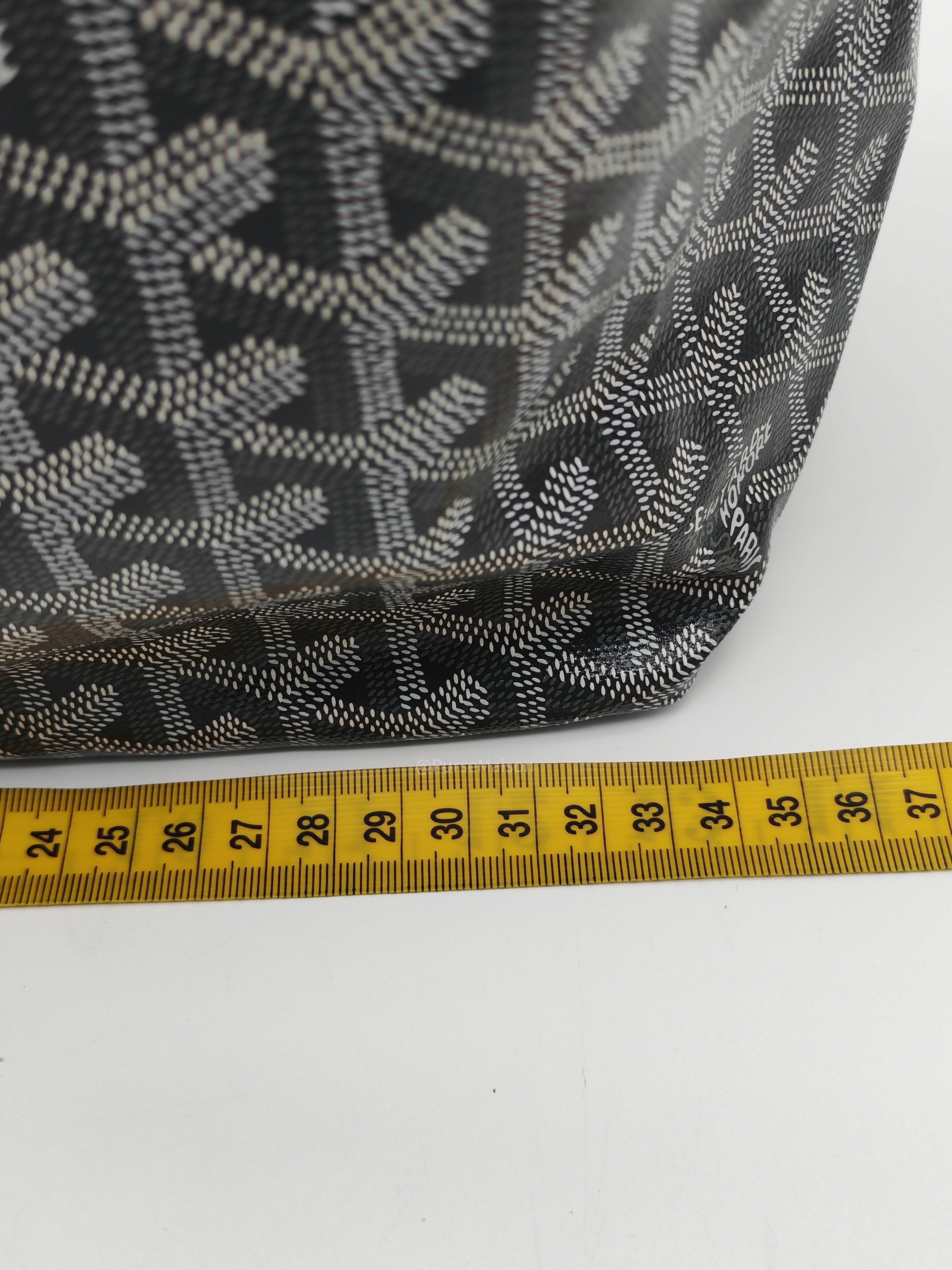 Goyard Saint Louis PM Tote Bag in Gris/Grey Goyardine Canvas with Croc Universel Clip Charm