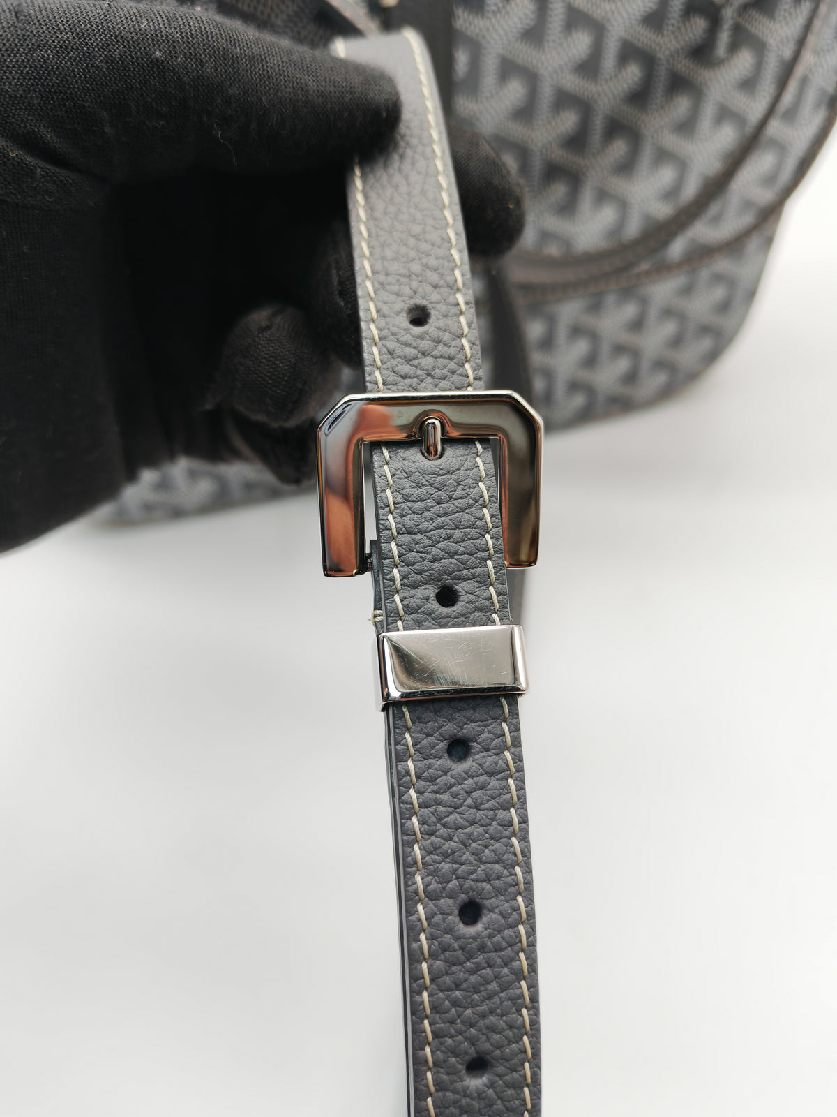 Goyard Belvedere Limited Edition in Gray Goyardine Canvas Messenger Bag