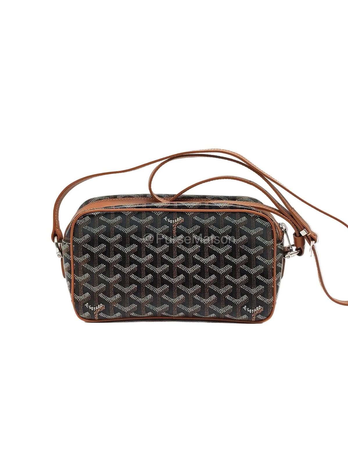 Goyard Cap Vert PM in Black/Tan Goyardine Canvas