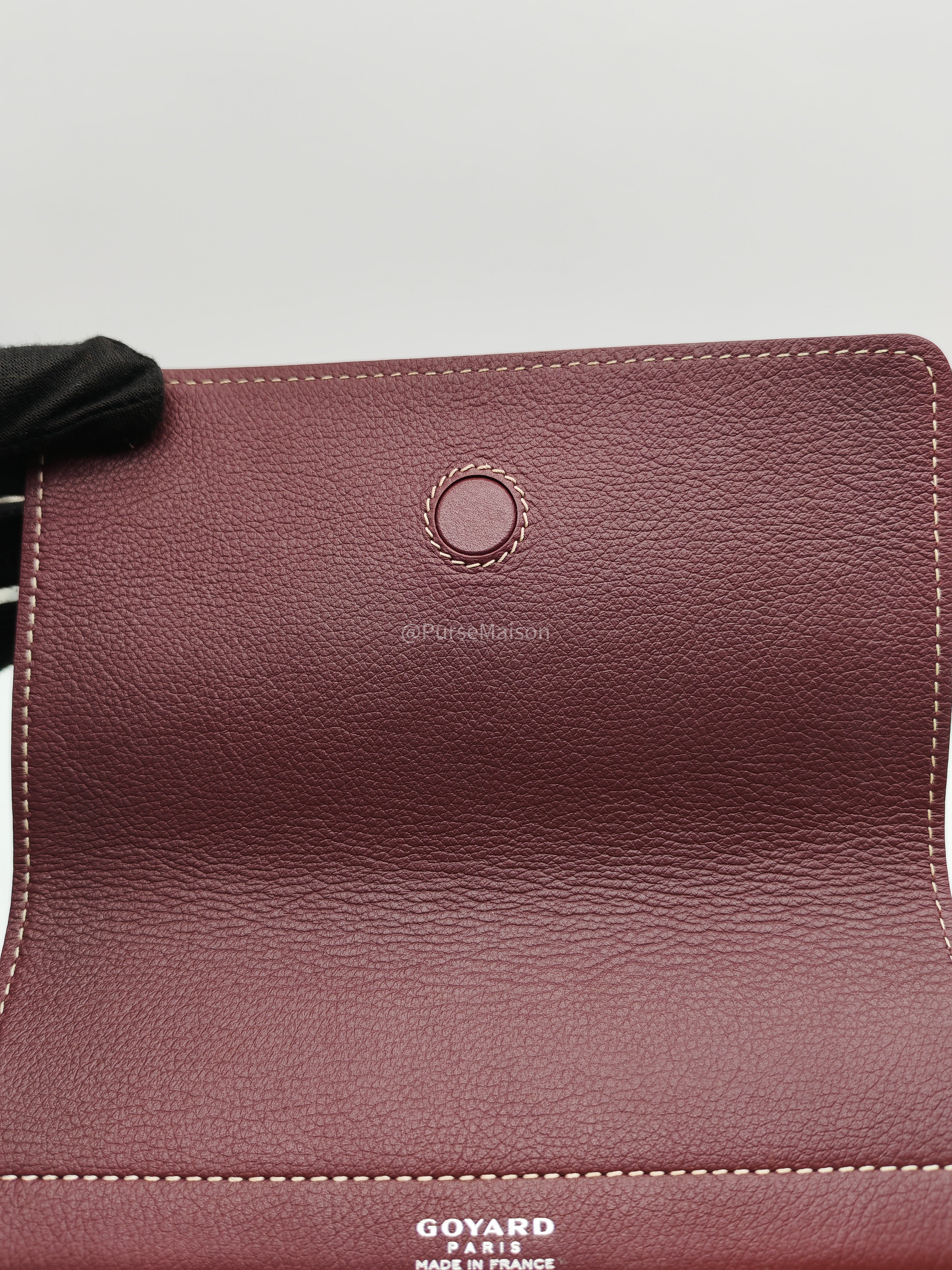 Goyard Rouette Souple Shoulder Bag PM in Burgundy Goyardine Canvas