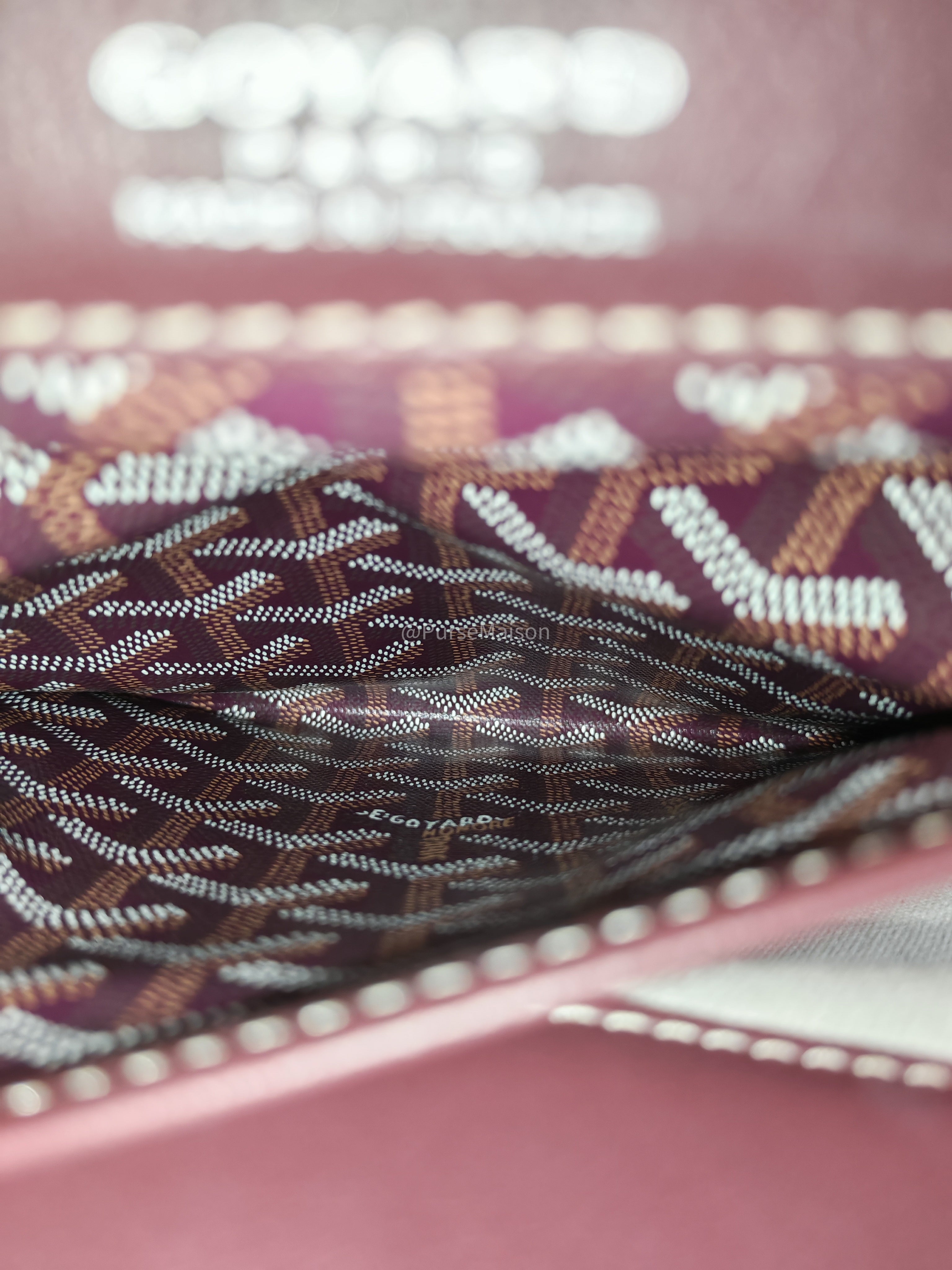 Goyard Rouette Souple Shoulder Bag PM in Burgundy Goyardine Canvas