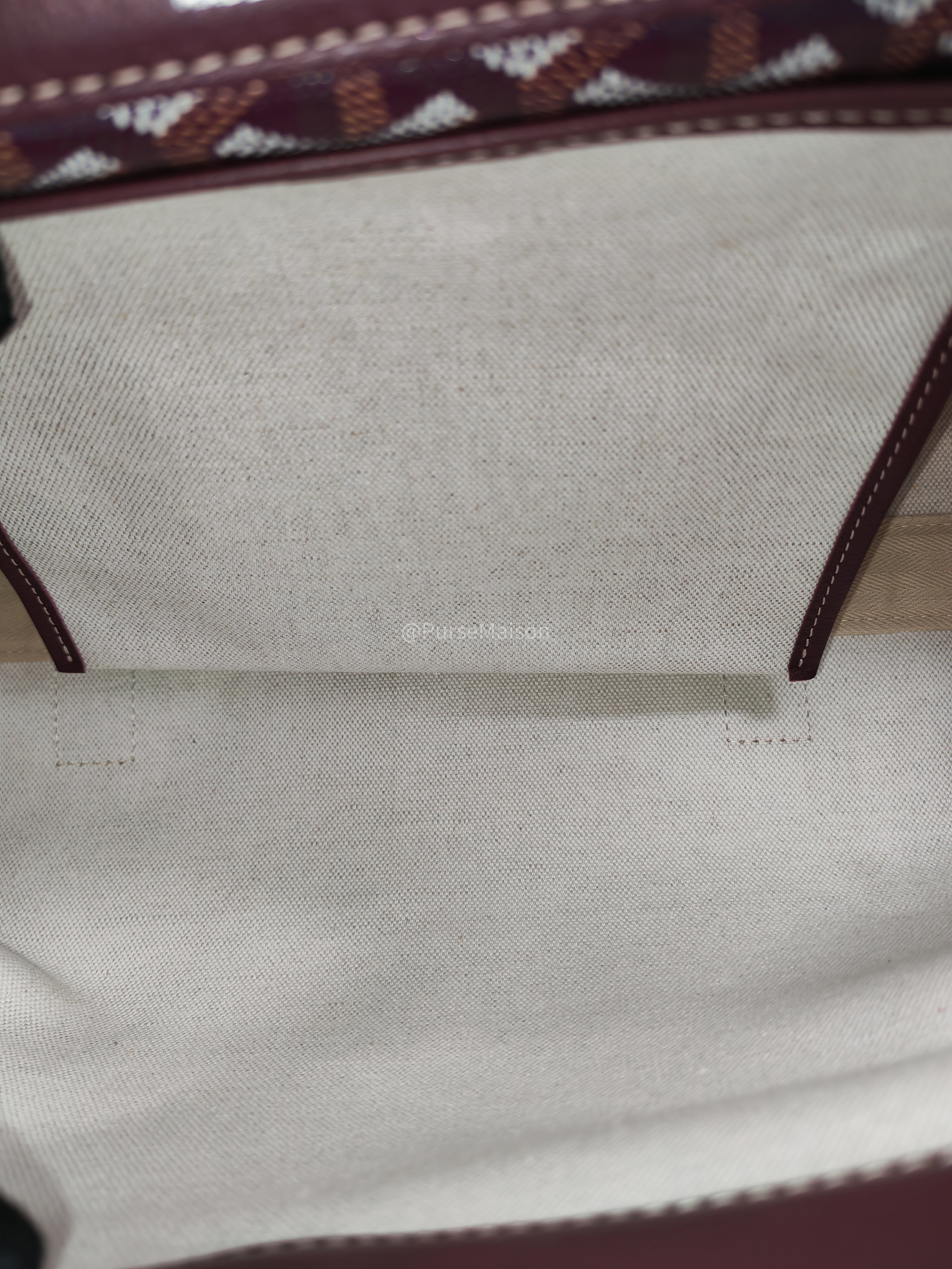 Goyard Rouette Souple Shoulder Bag PM in Burgundy Goyardine Canvas