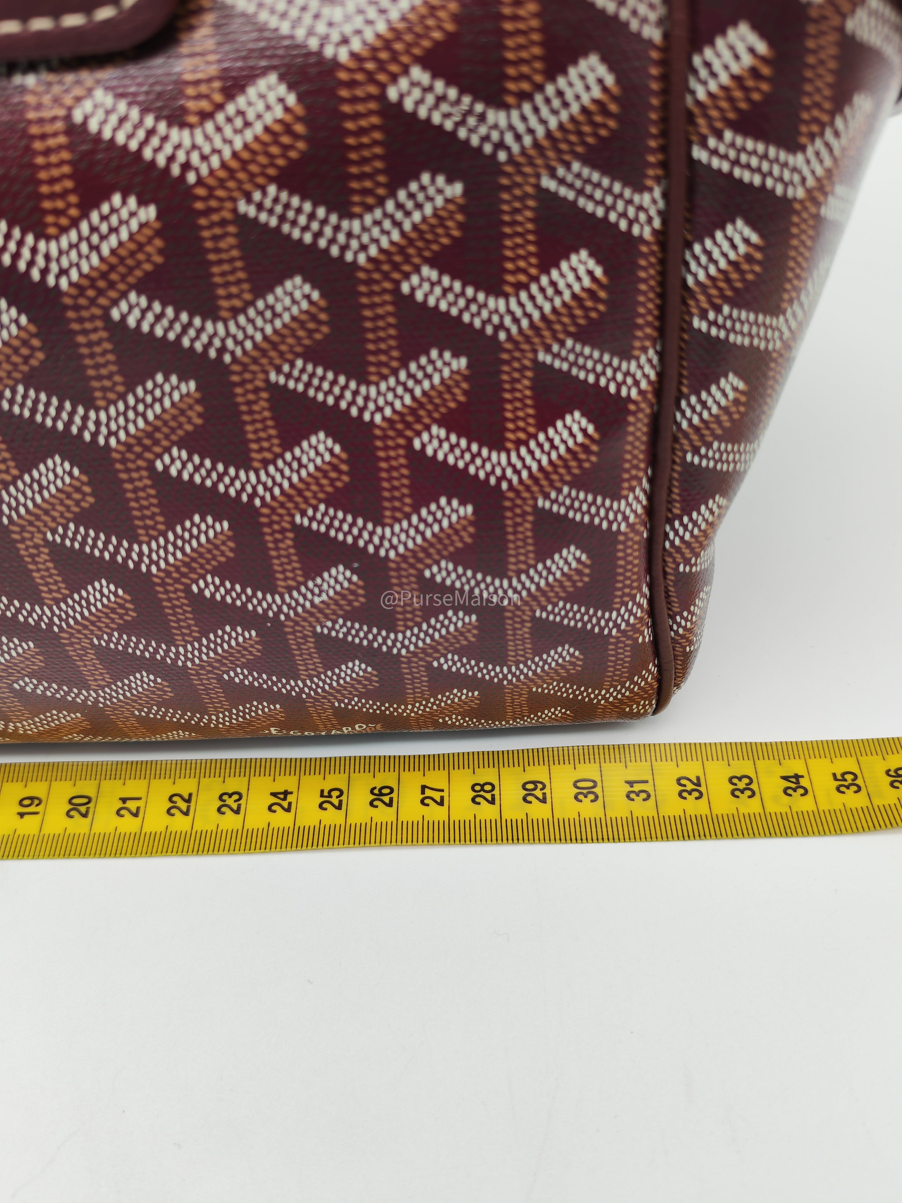 Goyard Rouette Souple Shoulder Bag PM in Burgundy Goyardine Canvas