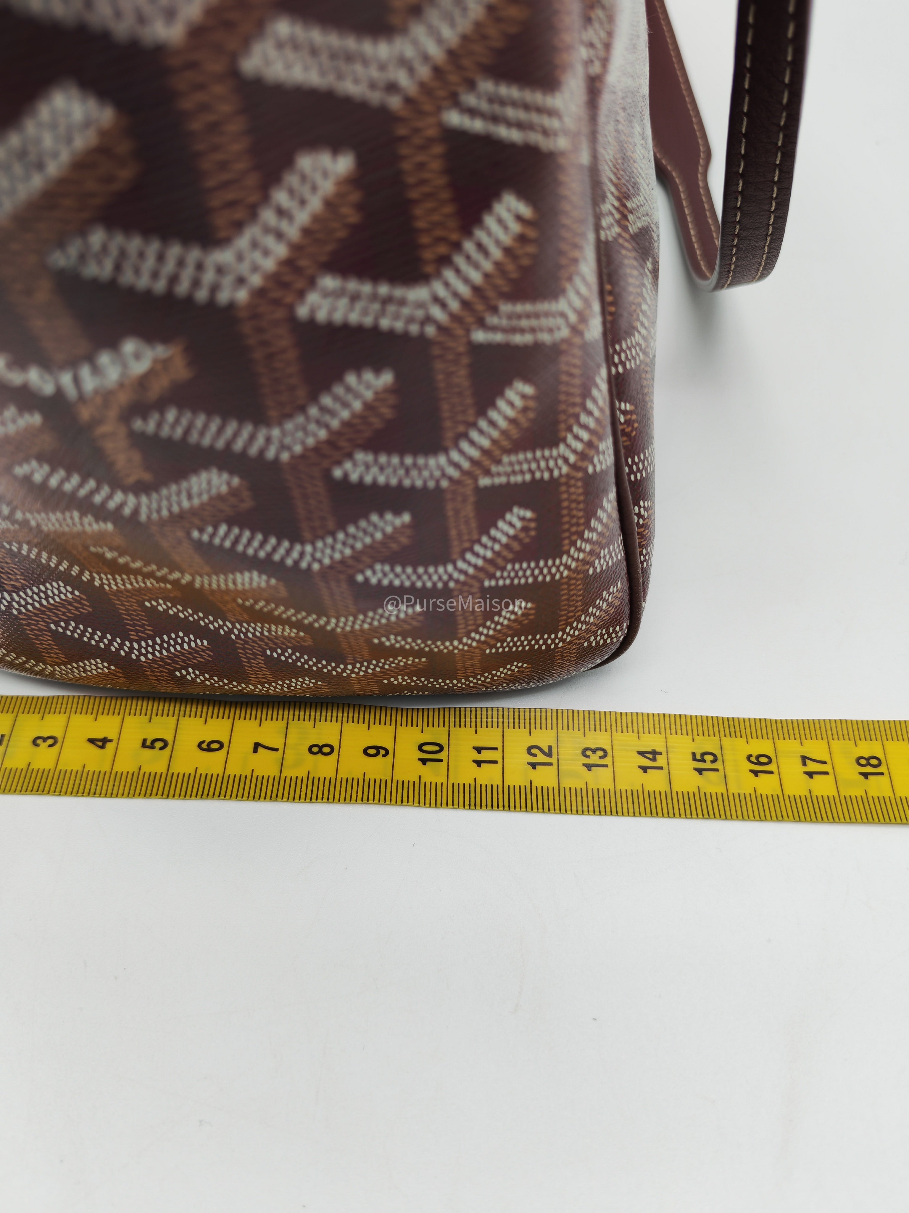 Goyard Rouette Souple Shoulder Bag PM in Burgundy Goyardine Canvas