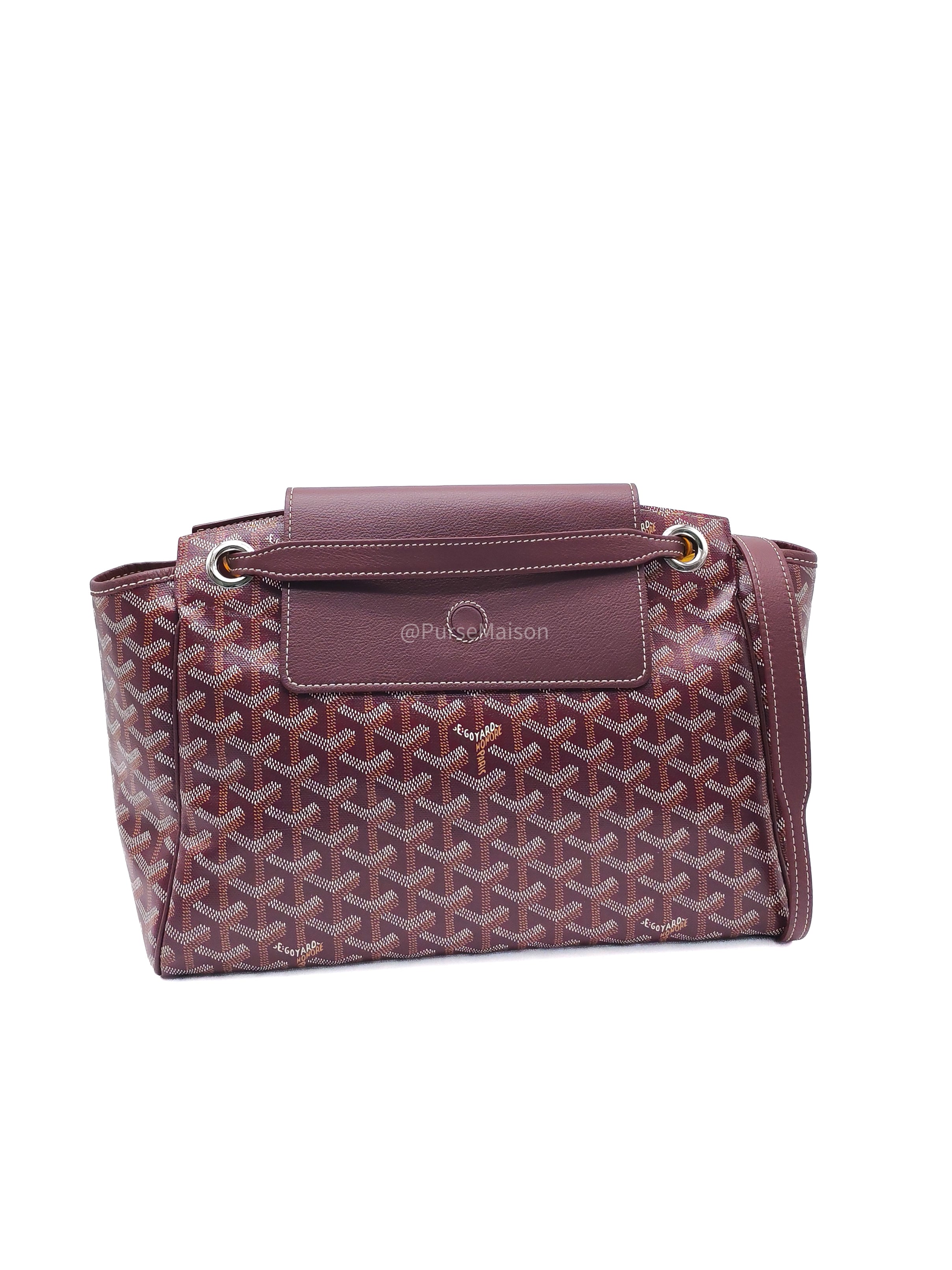 Goyard Rouette Souple Shoulder Bag PM in Burgundy Goyardine Canvas