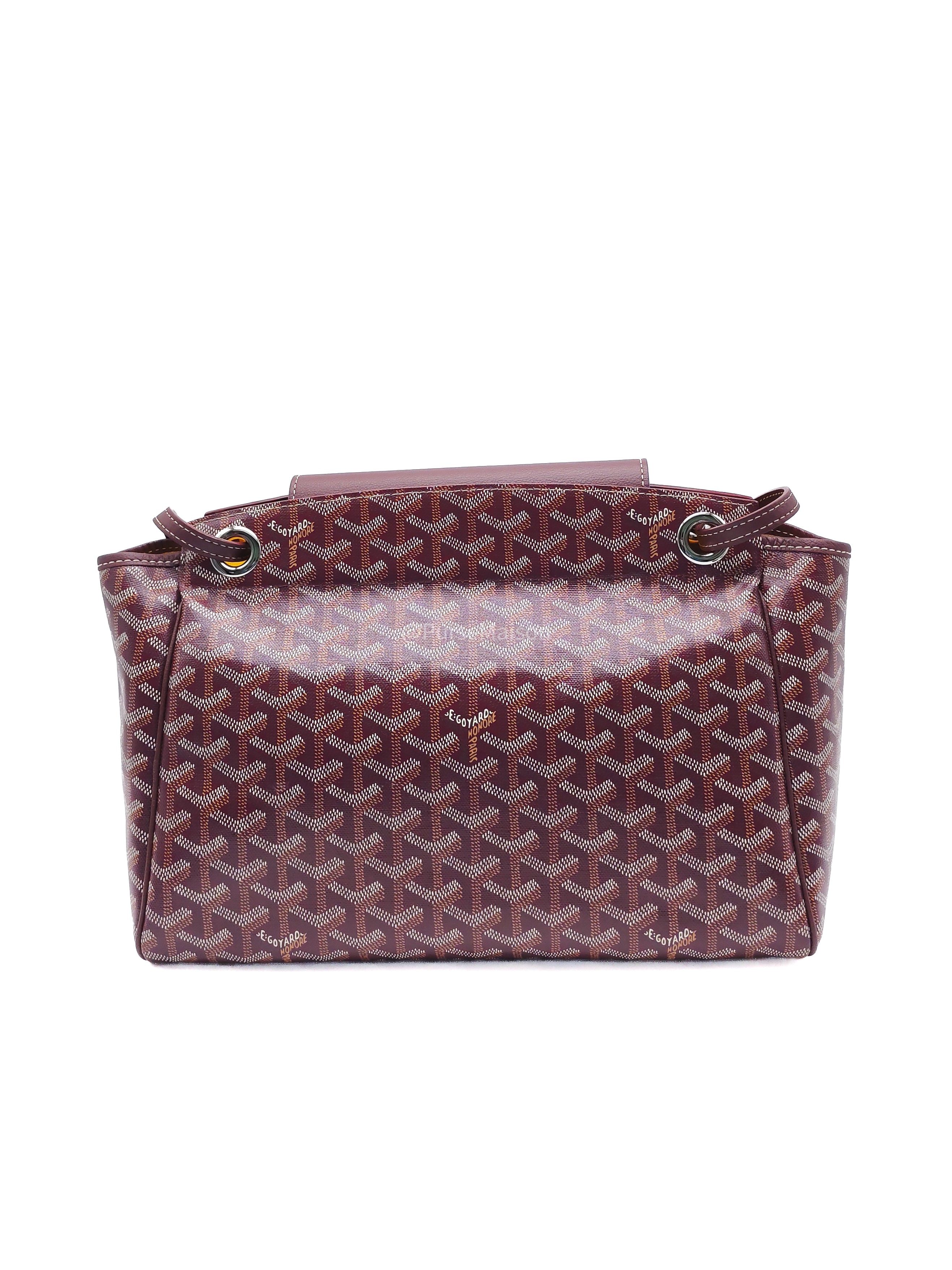 Goyard Rouette Souple Shoulder Bag PM in Burgundy Goyardine Canvas
