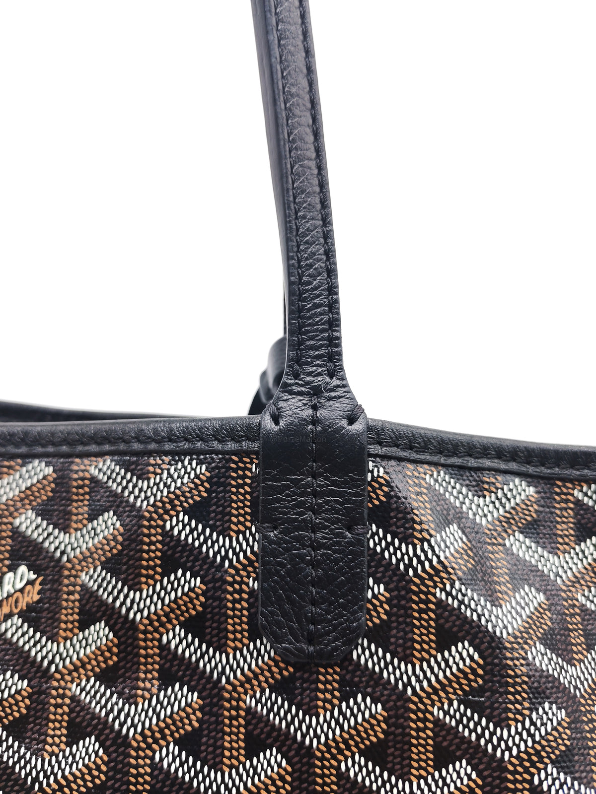 Goyard Saint Louis Tote Bag PM in Black Goyardine Canvas