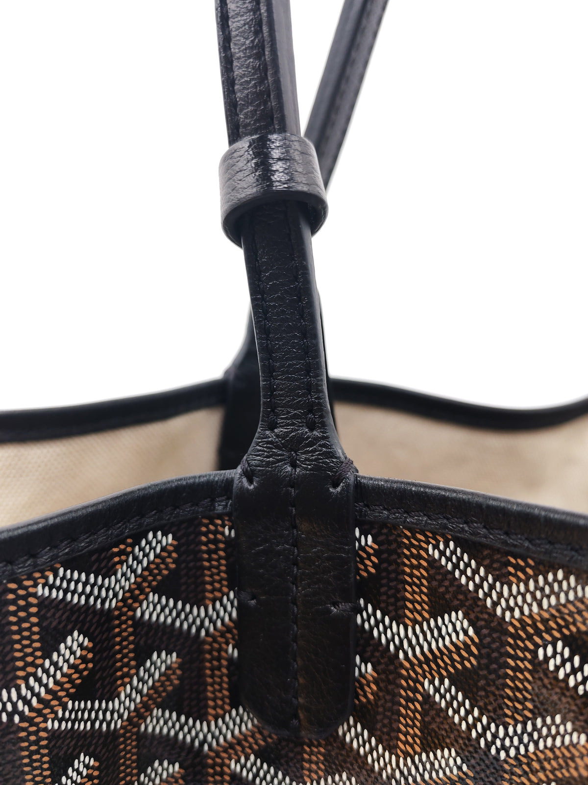 Goyard Saint Louis Tote Bag PM in Black Goyardine Canvas