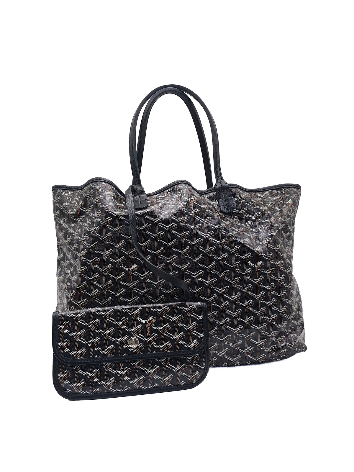 Goyard Saint Louis Tote Bag PM in Black Goyardine Canvas