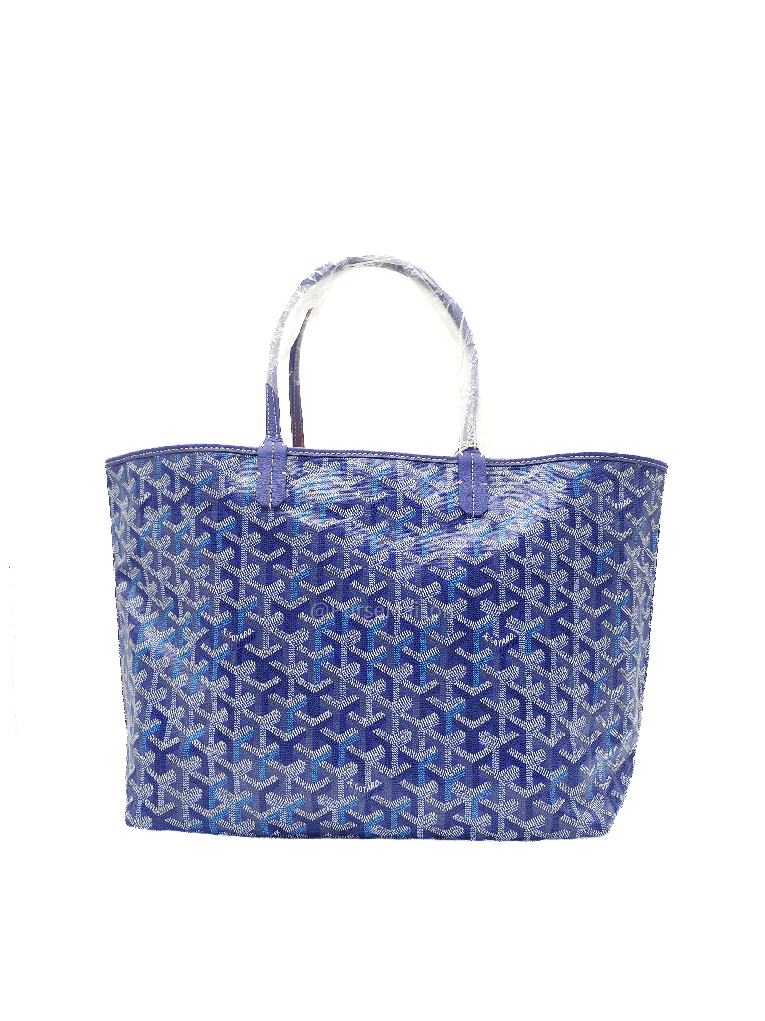 Goyard Saint Louis PM Tote Bag in Multicolored Blueberry Purple Canvas Limited Edition with Croc Universel Clip Charm
