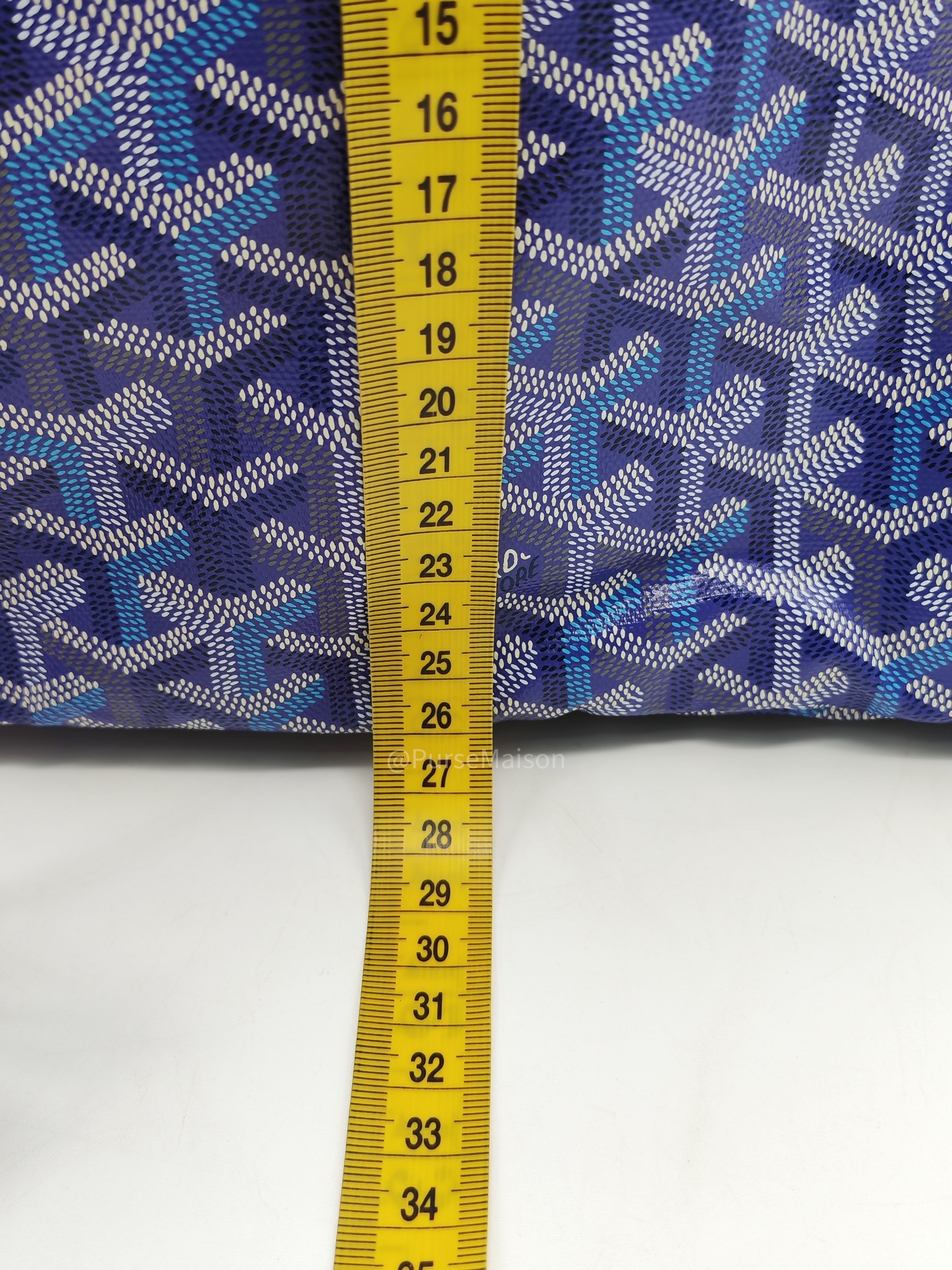 Goyard Saint Louis PM Tote Bag in Multicolored Blueberry Purple Canvas Limited Edition with Croc Universel Clip Charm