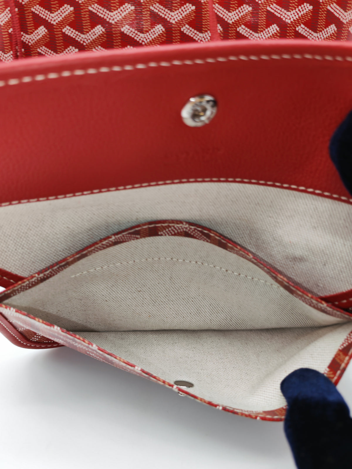 Goyard Saint Louis Tote Bag PM in Red Goyardine Canvas with Croc Universal Clip Charm