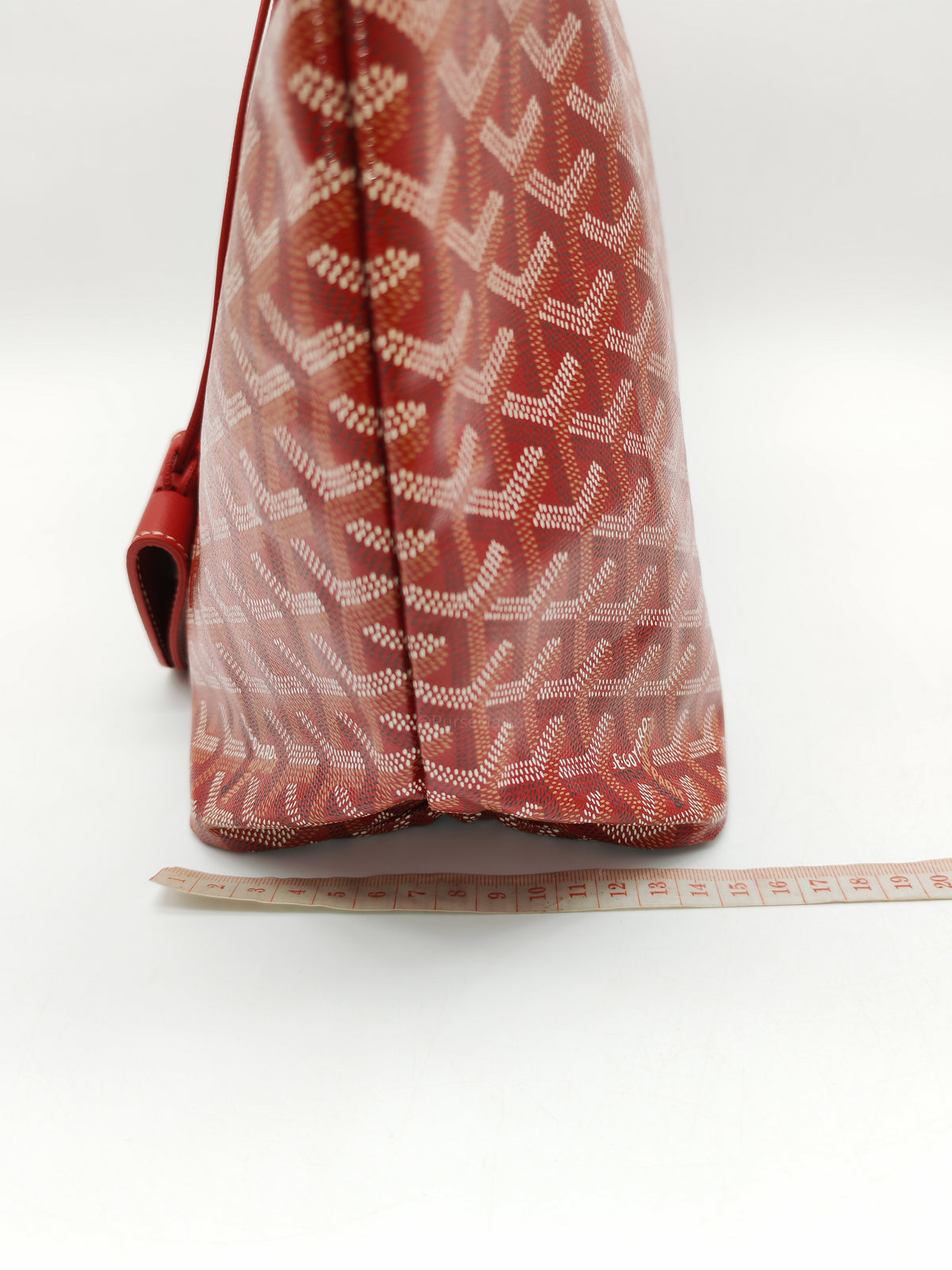 Goyard Saint Louis Tote Bag PM in Red Goyardine Canvas with Croc Universal Clip Charm