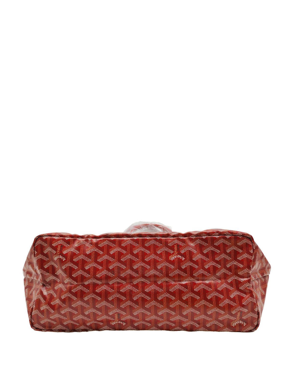 Goyard Saint Louis Tote Bag PM in Red Goyardine Canvas with Croc Universal Clip Charm