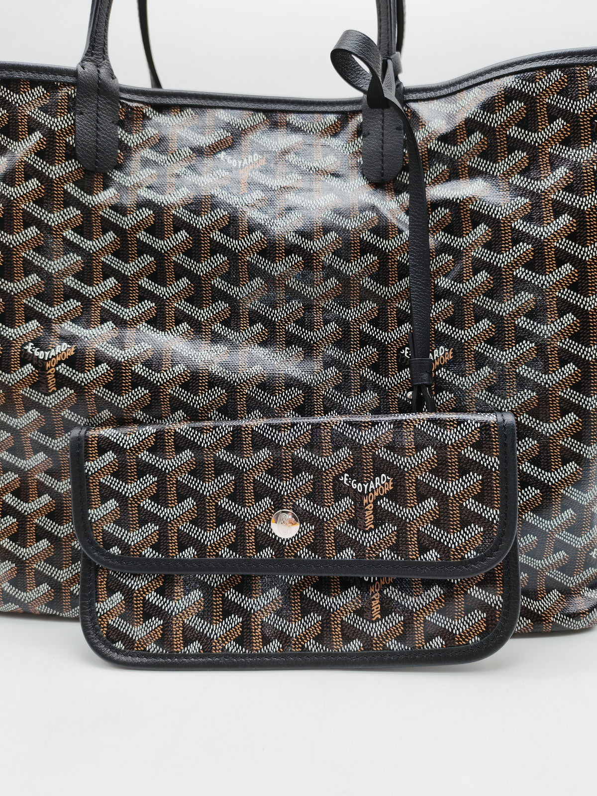 Goyard Saint Louis PM in Black Goyardine Canvas