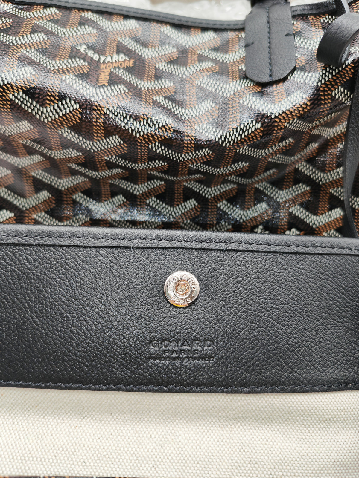 Goyard Saint Louis PM in Black Goyardine Canvas