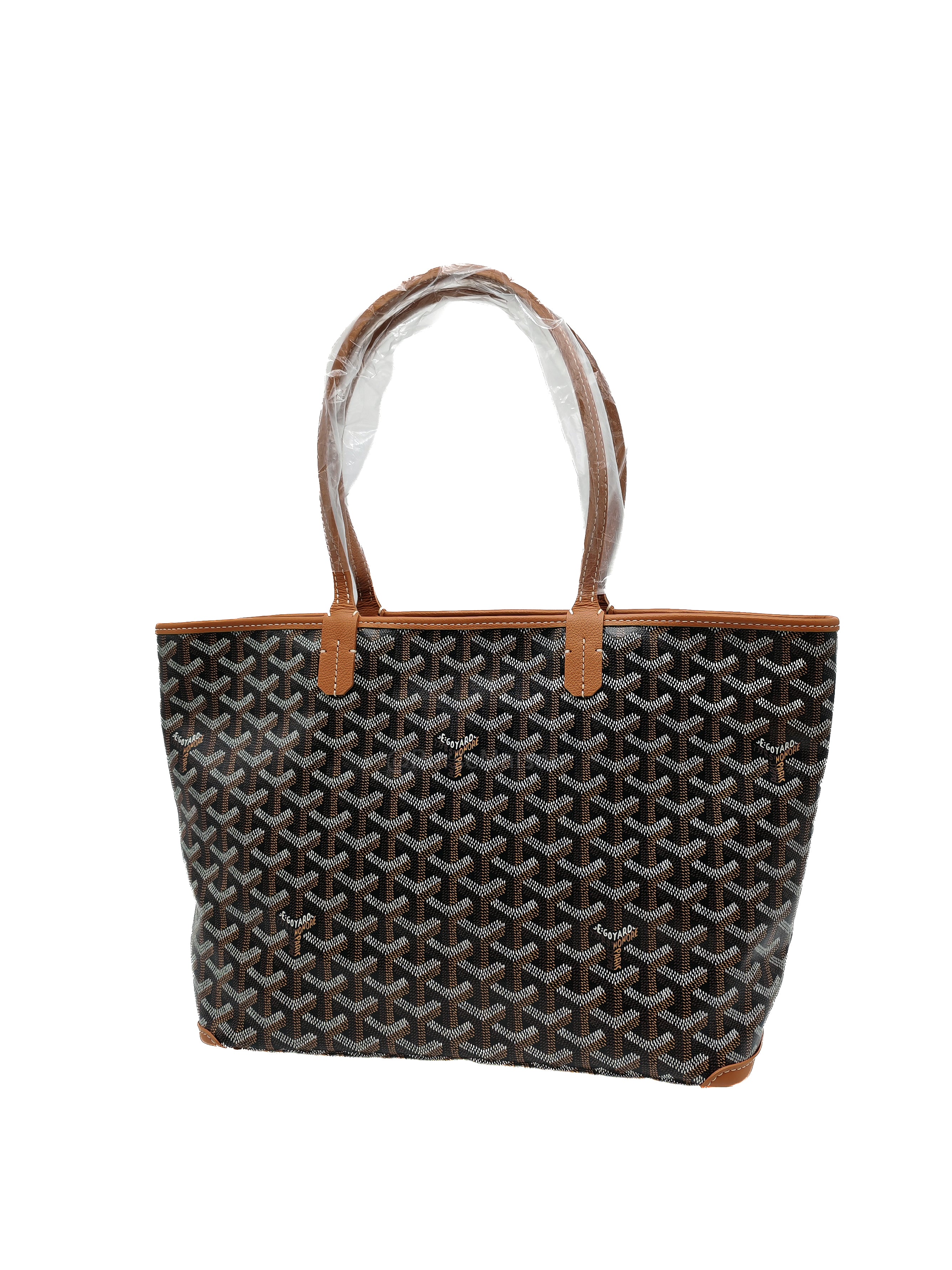 Goyard Artois PM in Black/Tan Goyardine Canvas