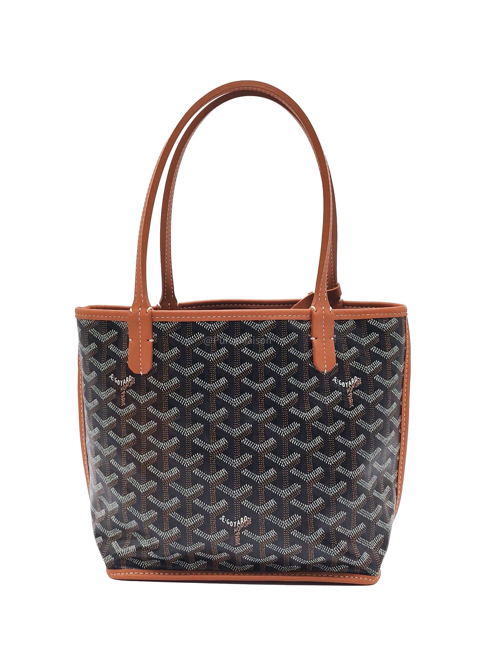 Goyard Mini Anjou Tote Bag in Tan Goyardine Canvas