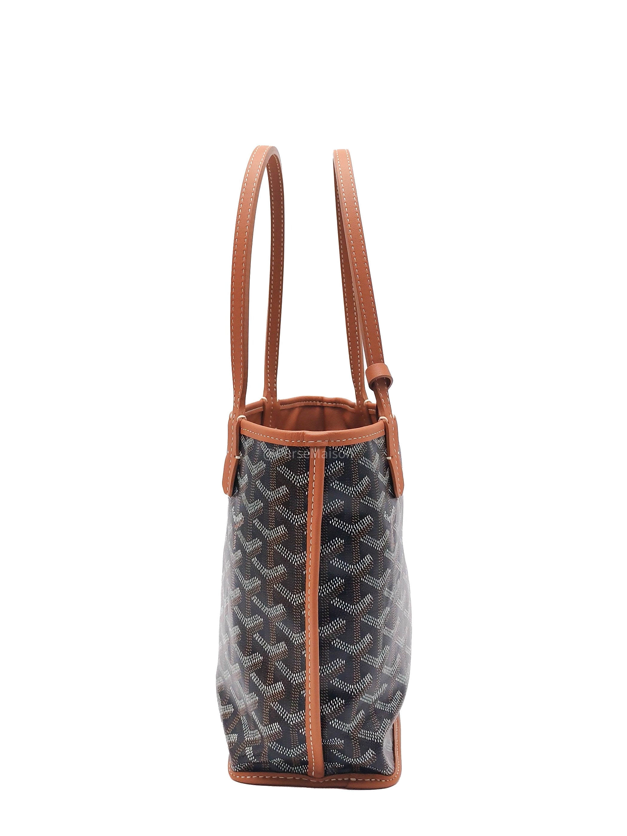 Goyard Mini Anjou Tote Bag in Tan Goyardine Canvas