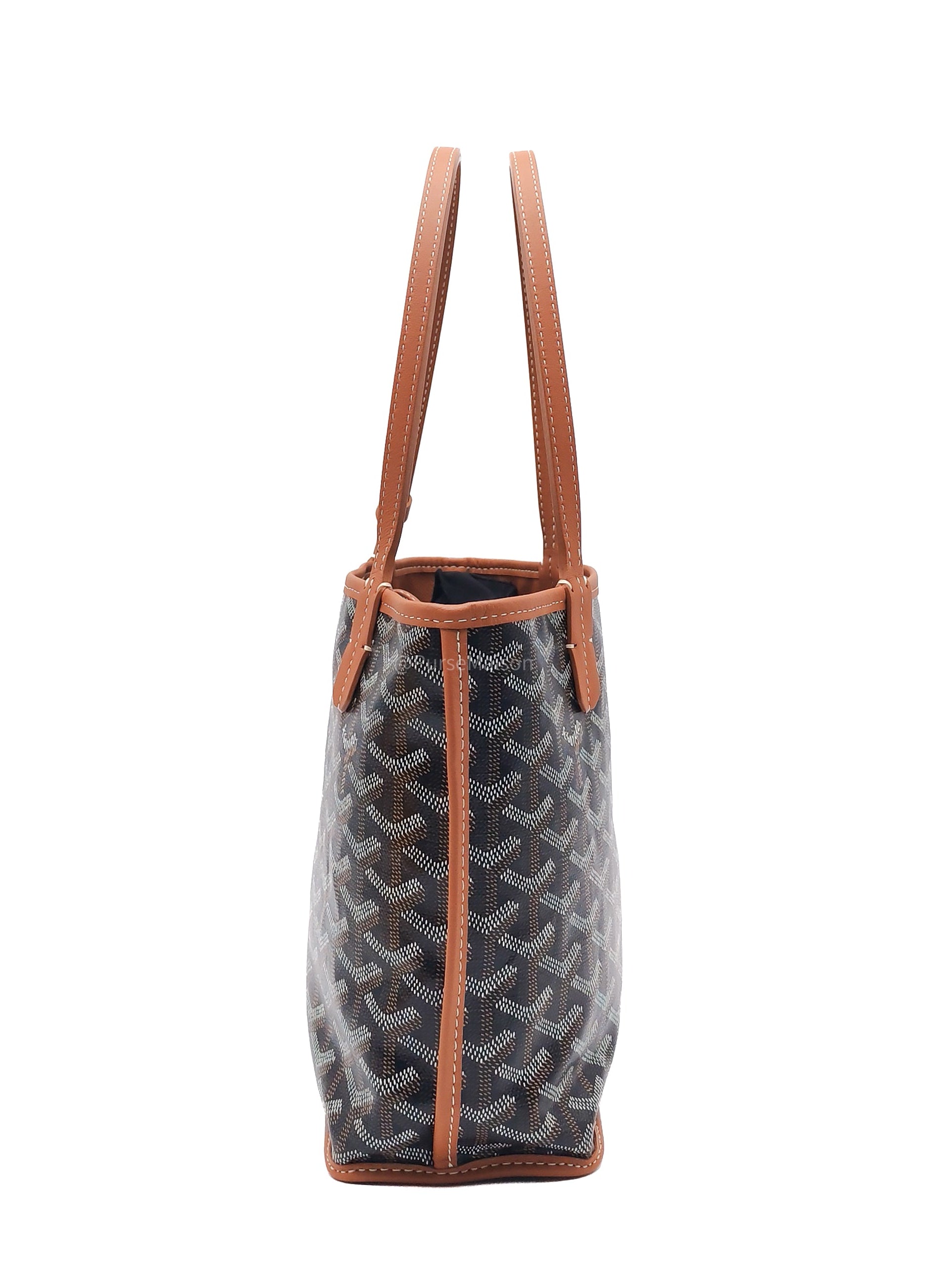 Goyard Mini Anjou Tote Bag in Tan Goyardine Canvas