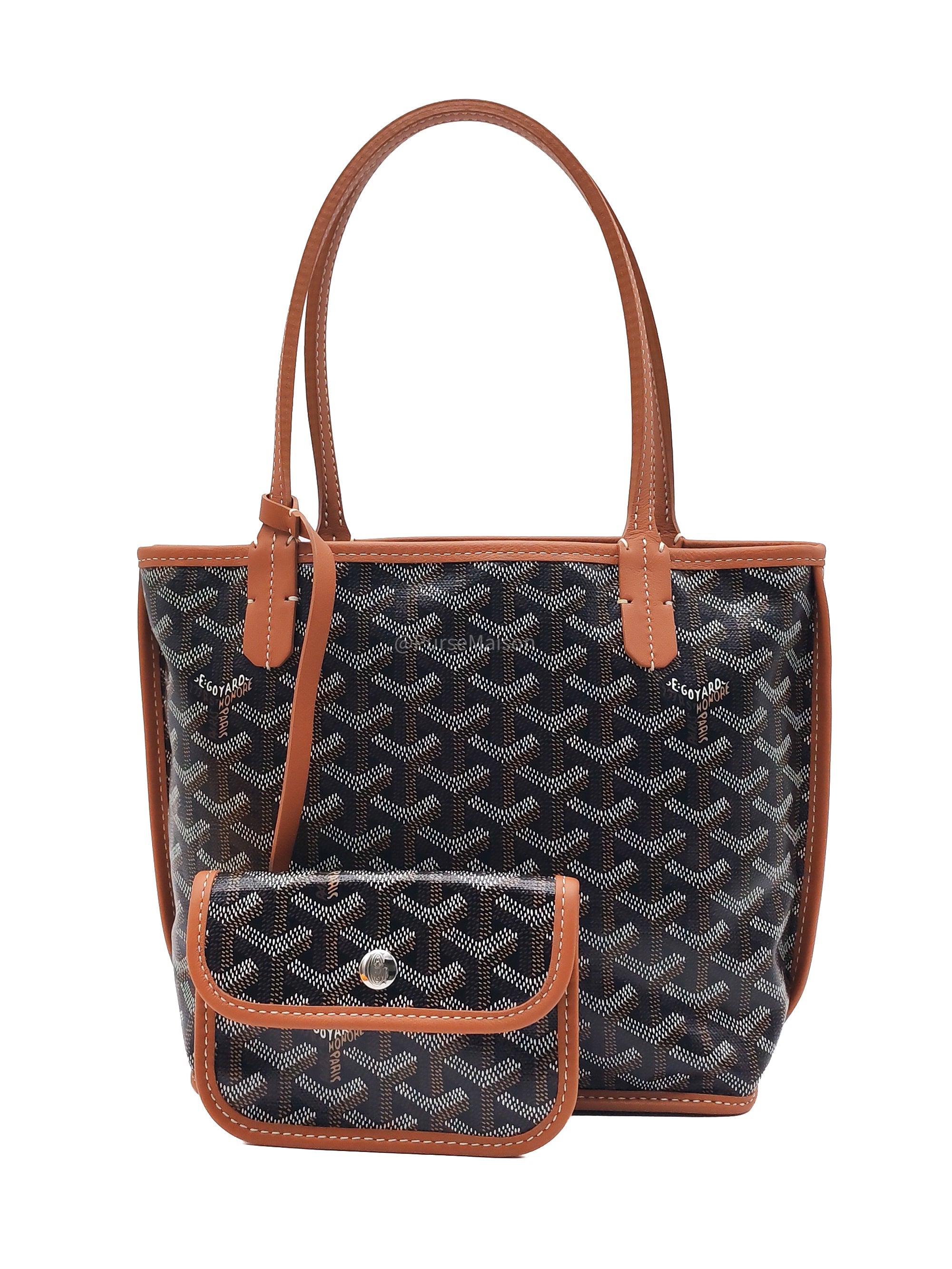 Goyard Mini Anjou Tote Bag in Tan Goyardine Canvas