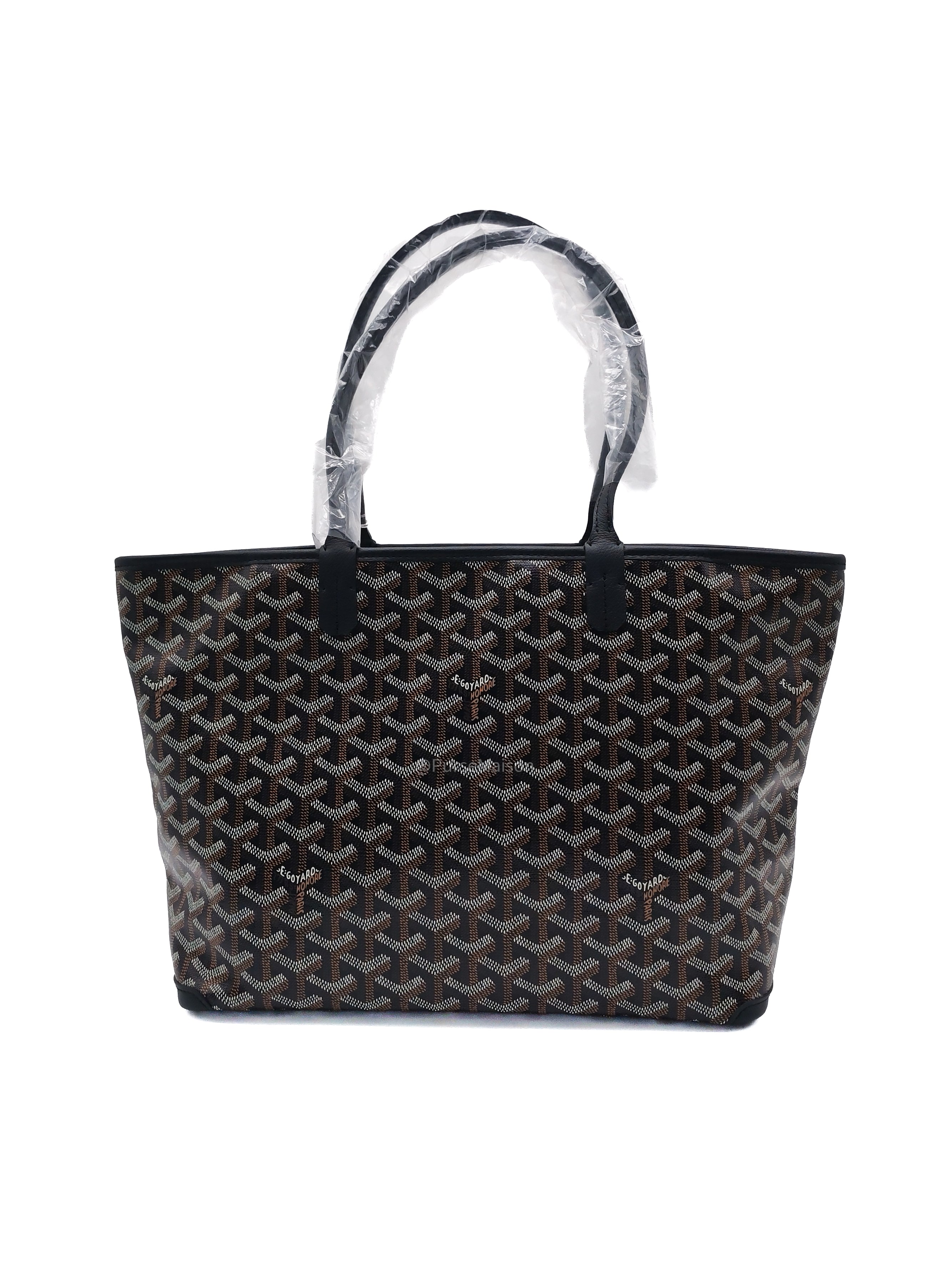 Goyard Artois PM Tote Bag in Noir/Black Goyardine Canvas