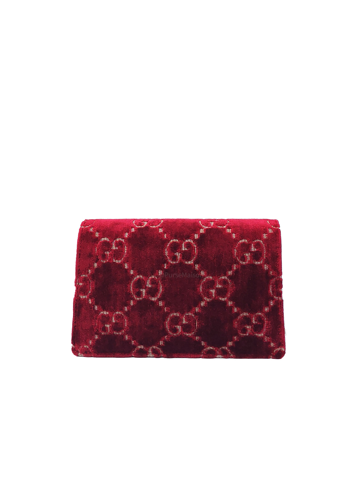 Gucci Dionysus Super Mini in Red GG Velvet Velour and Ruthenium Hardware