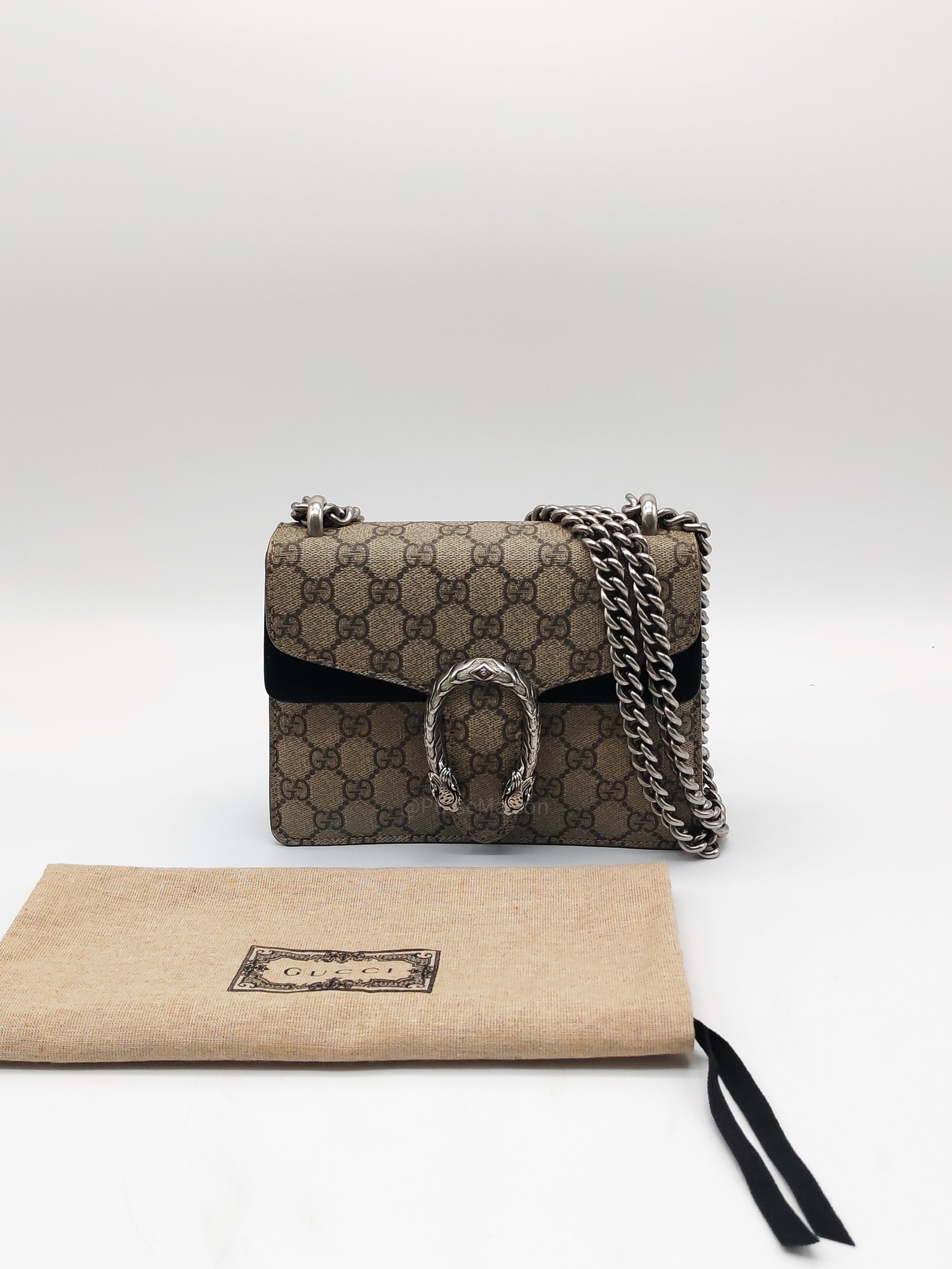 Gucci Dionysus Mini Shoulder Bag in Monogram GG Supreme Canvas