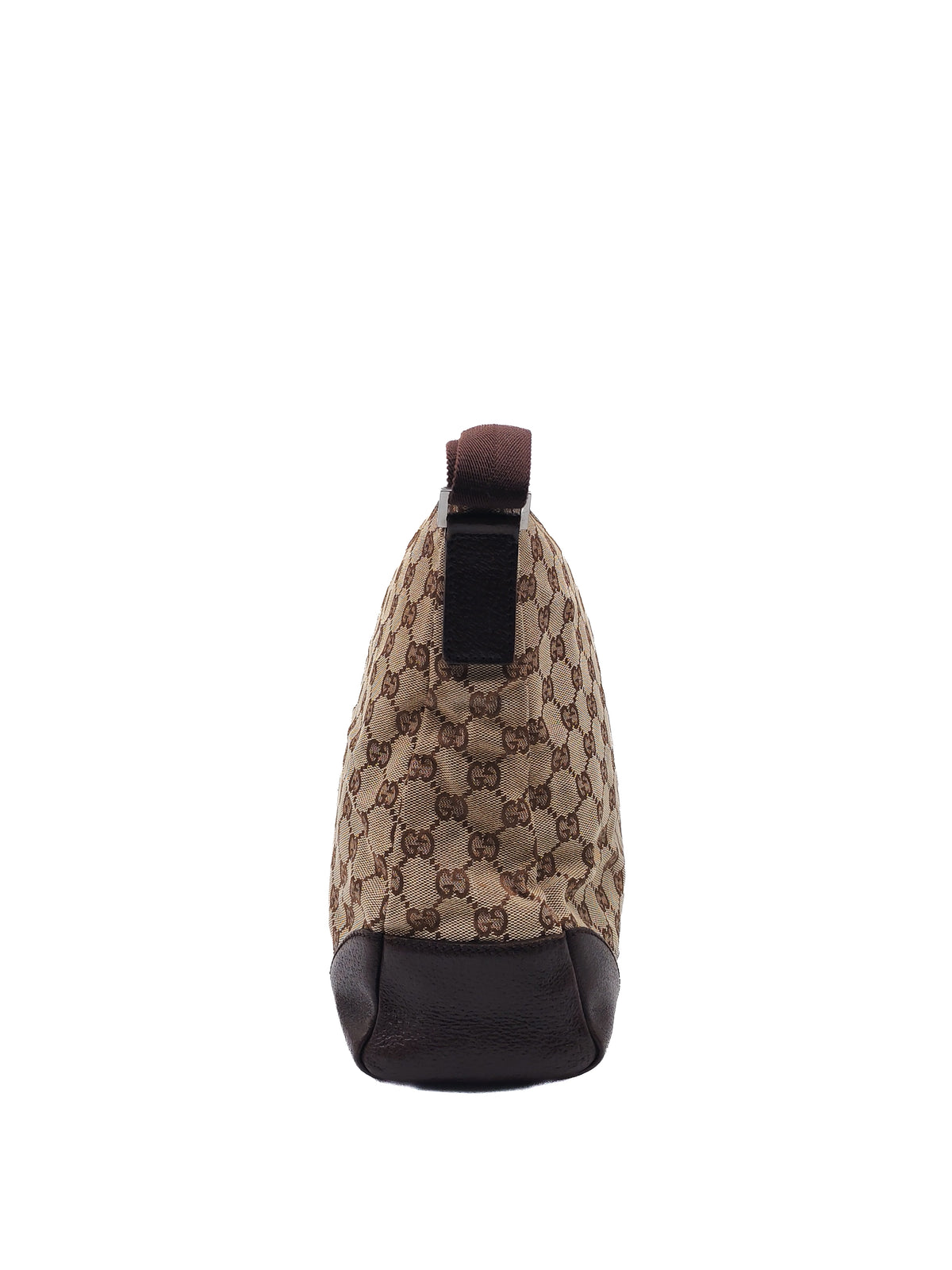 Gucci Zip Messenger Shoulder Bag in Monogram GG Canvas and Silver Hardware