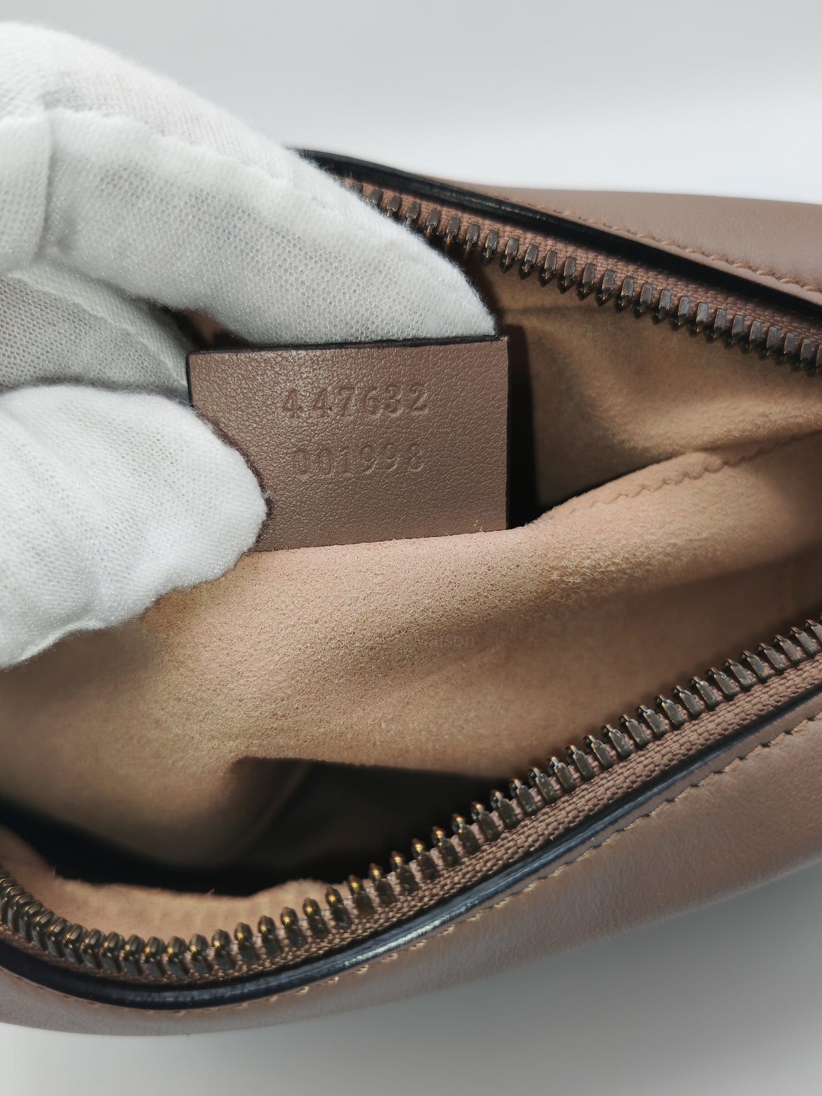 Gucci GG Marmont Camera Bag Small in Porcelain Rose Quilted Matellase Calfskin Leather and Gold Hardware