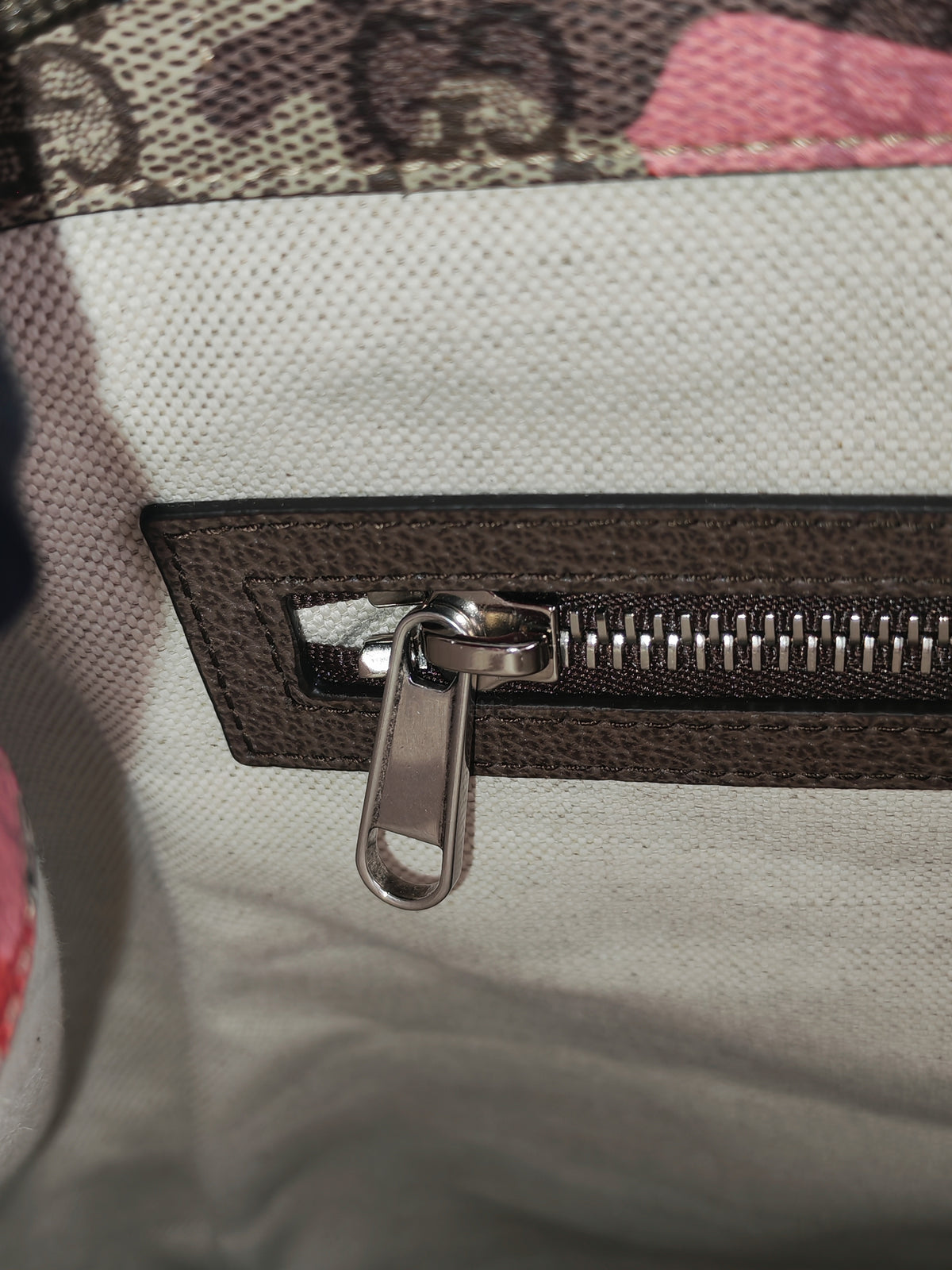 Gucci GG Supreme Pink and Red Camouflage Backpack