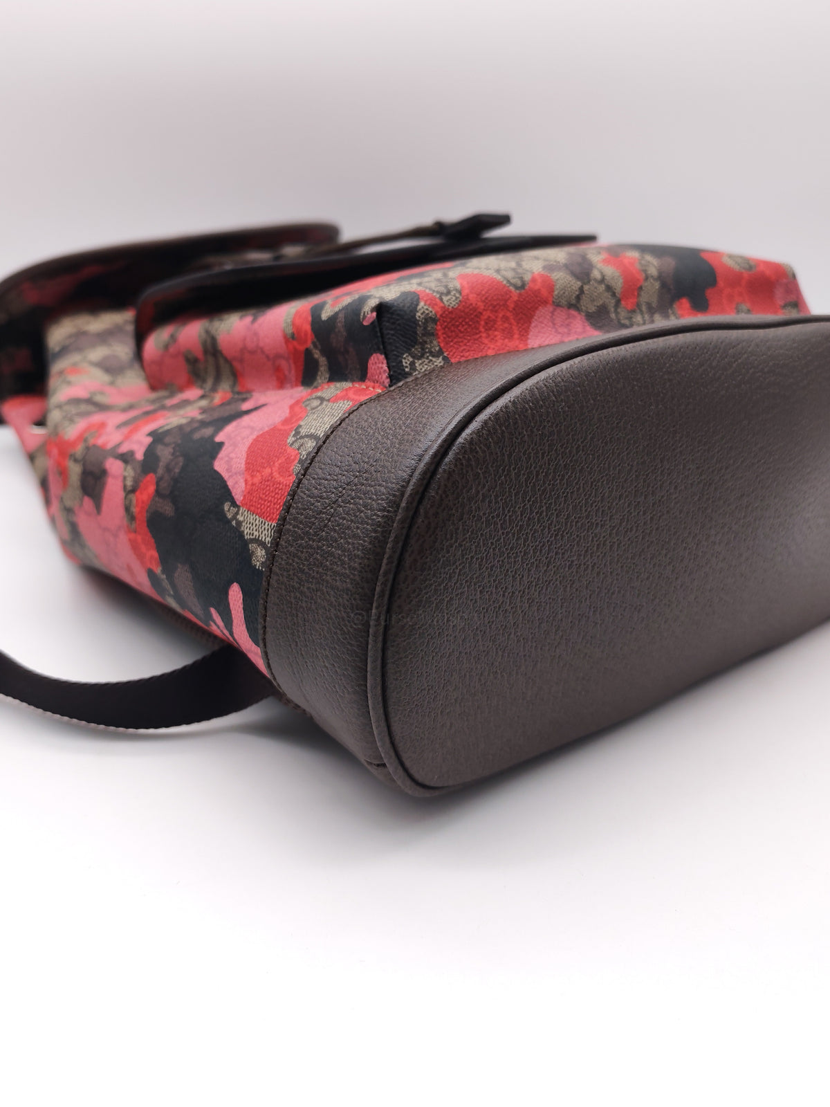 Gucci GG Supreme Pink and Red Camouflage Backpack