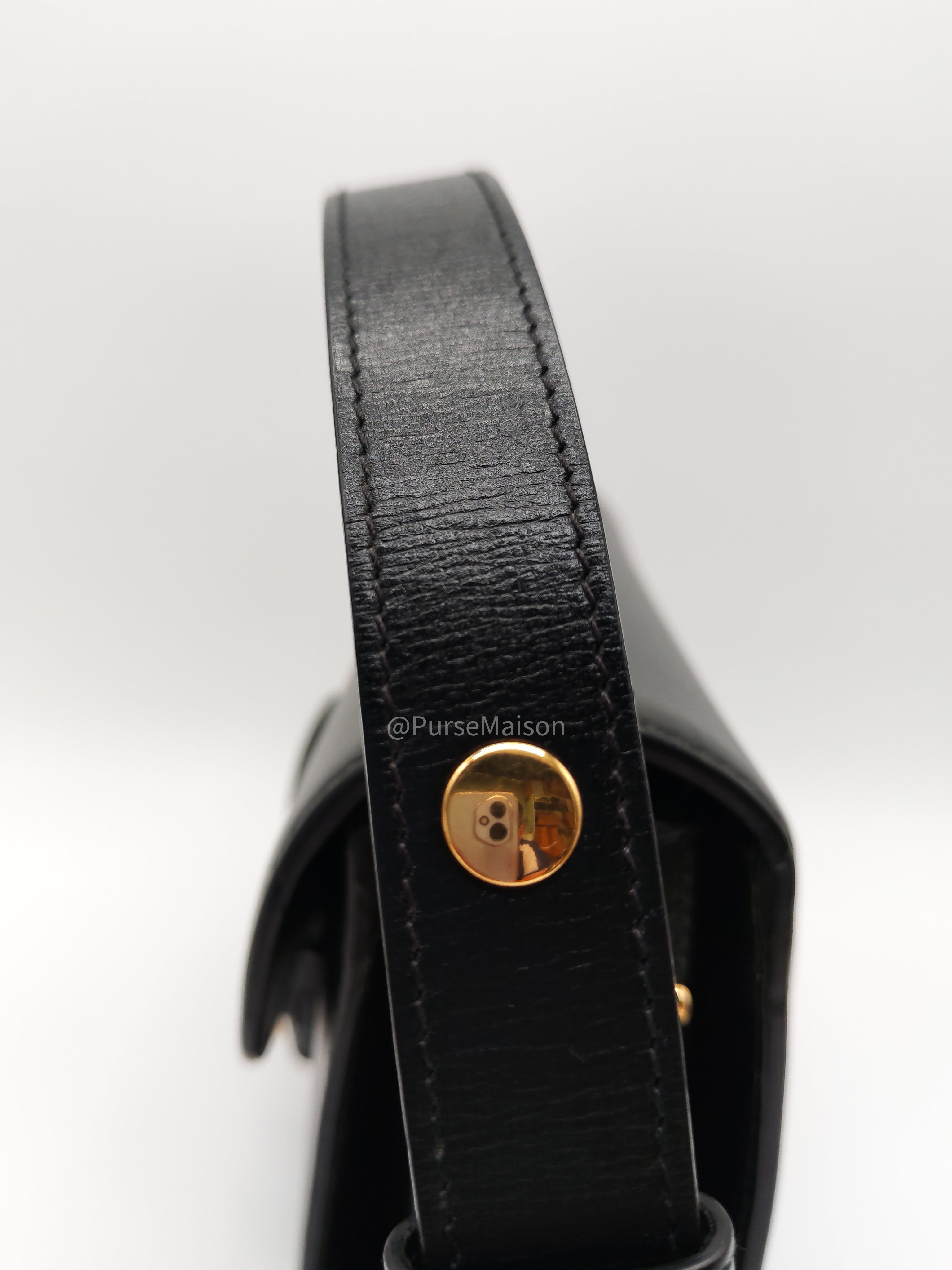 Gucci Horsebit 1955 Shoulder Bag Medium in Black Calfskin Leather
