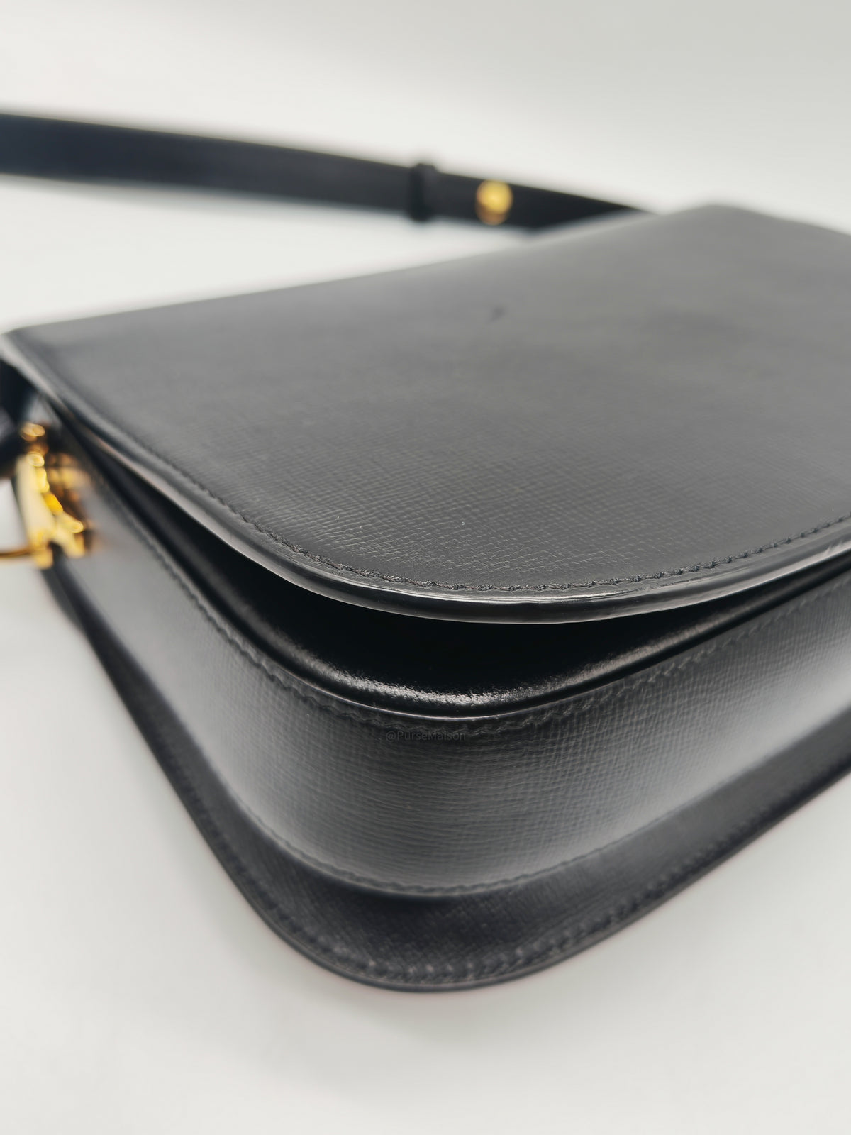Gucci Horsebit 1955 Shoulder Bag Medium in Black Calfskin Leather