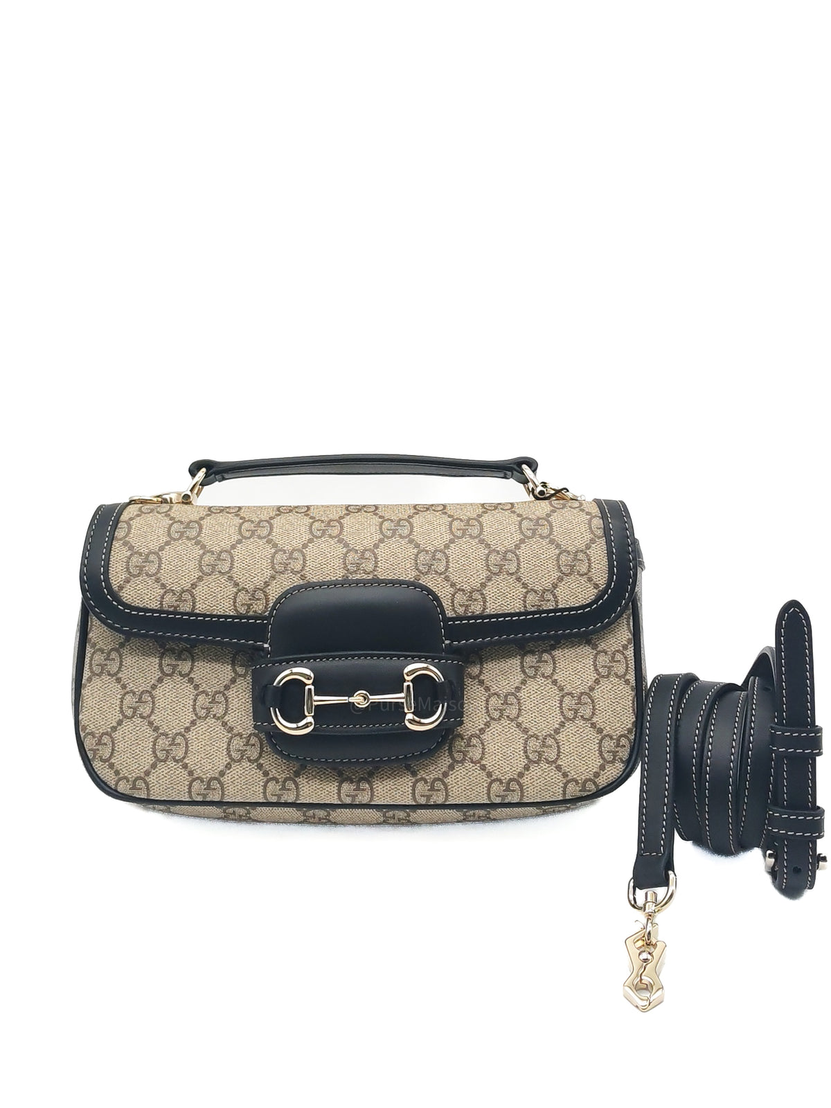 Gucci Horsebit 1955 Soft Small East West Shoulder Bag Supreme Canvas