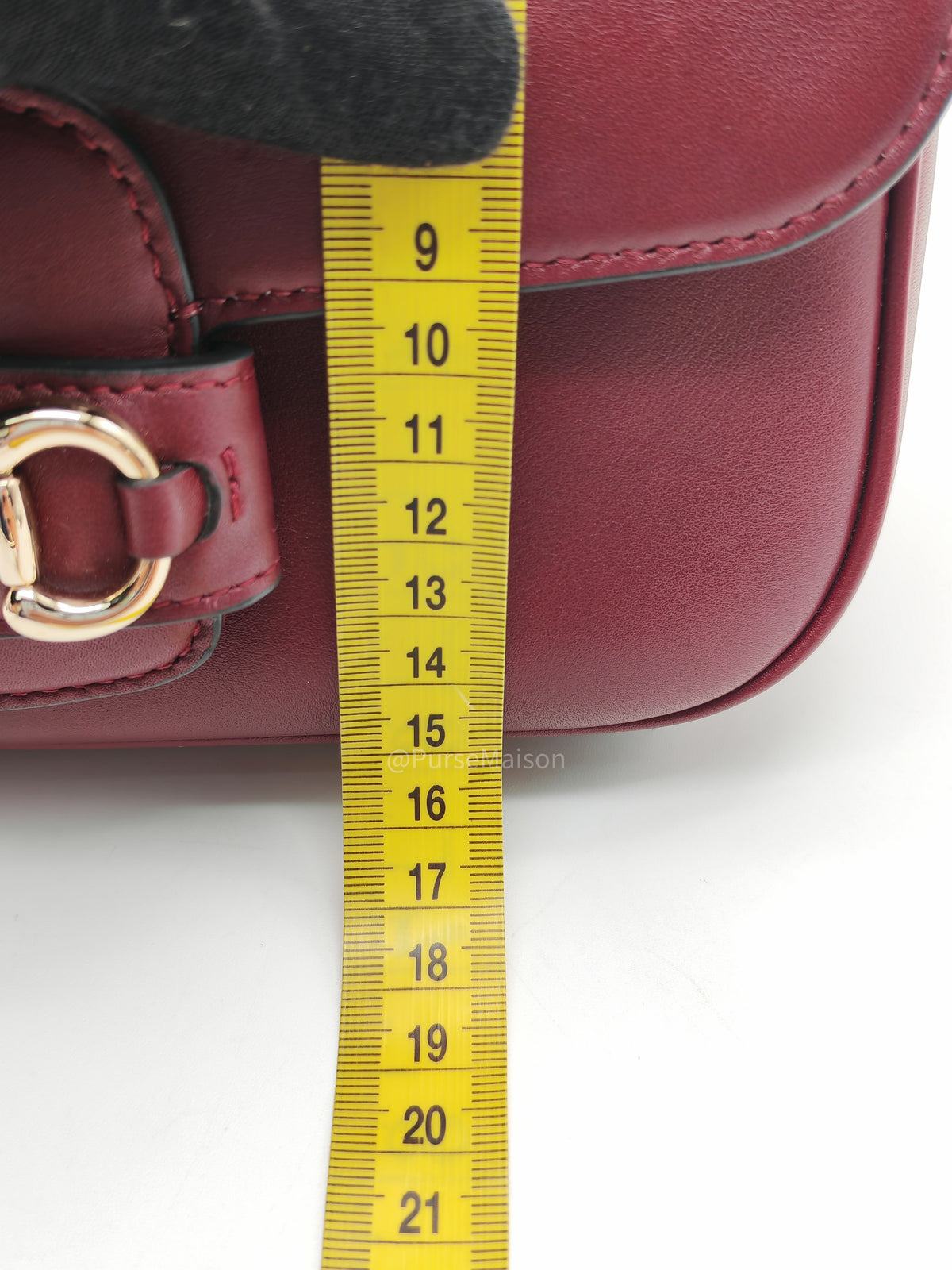 Gucci Horsebit 1955 East West Shoulder Bag in Rosso Ancora Calfskin Leather and Light Gold Hardware