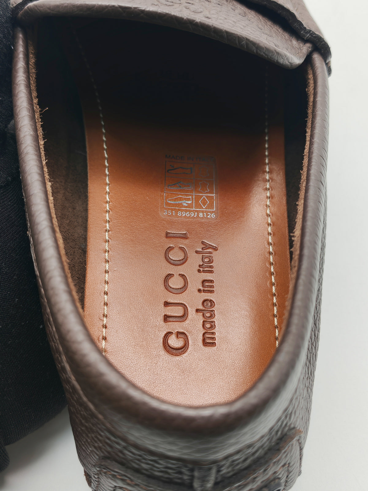 Gucci Leather Driver Loafers in Brown Morsetto Detail Size 7 (25 cm)
