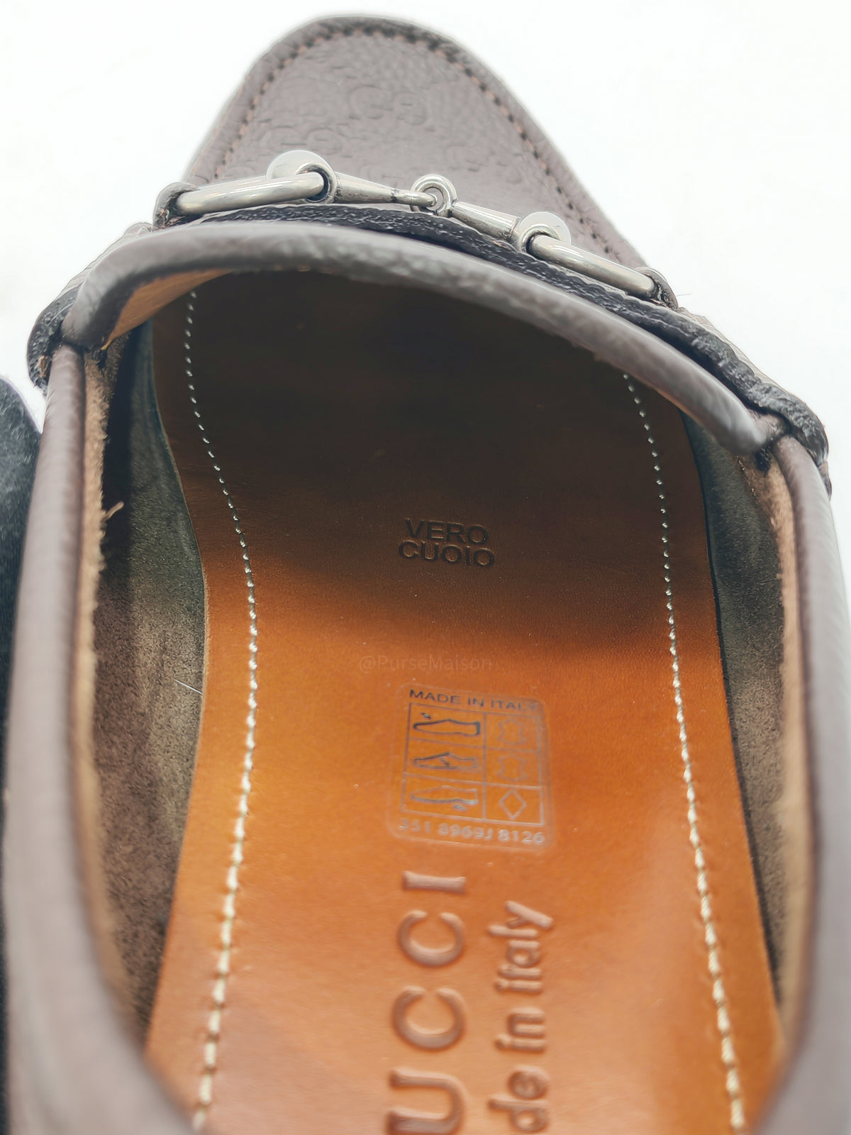 Gucci Leather Driver Loafers in Brown Morsetto Detail Size 7 (25 cm)