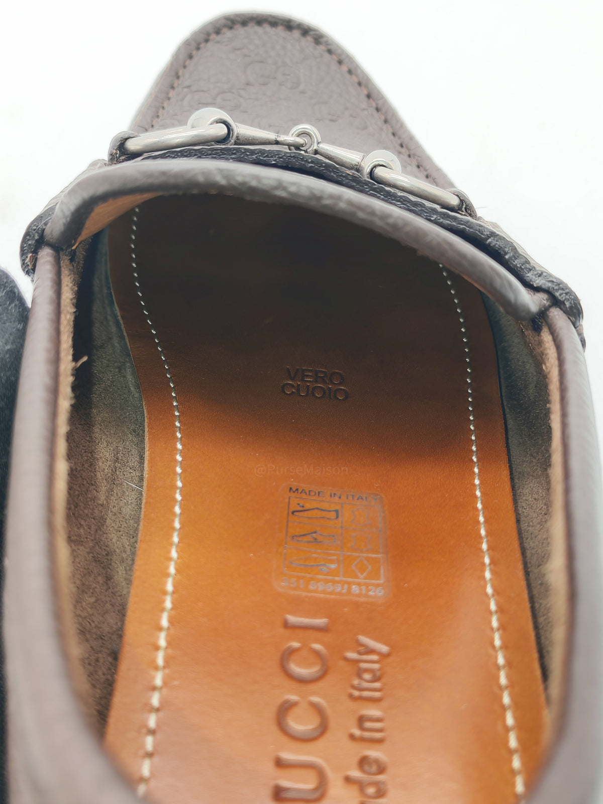Gucci Leather Driver Loafers in Brown Morsetto Detail Size 7 (25 cm)