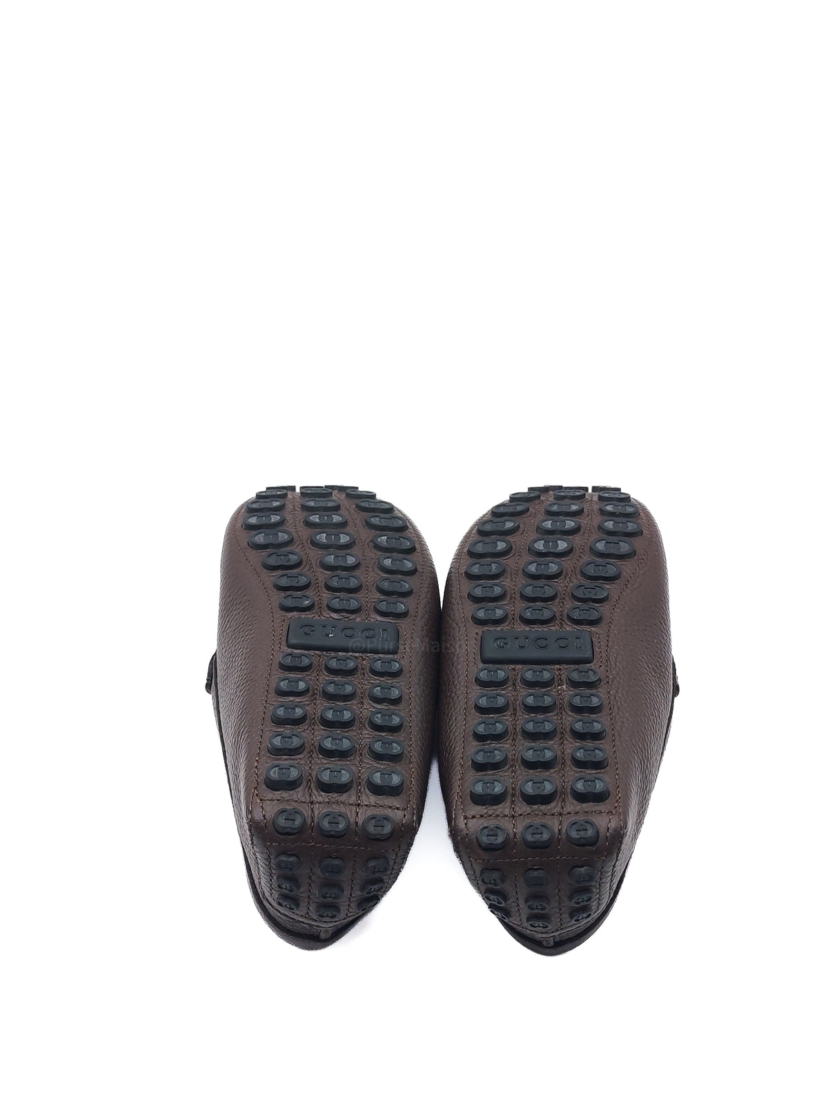 Gucci Leather Driver Loafers in Brown Morsetto Detail Size 7 (25 cm)