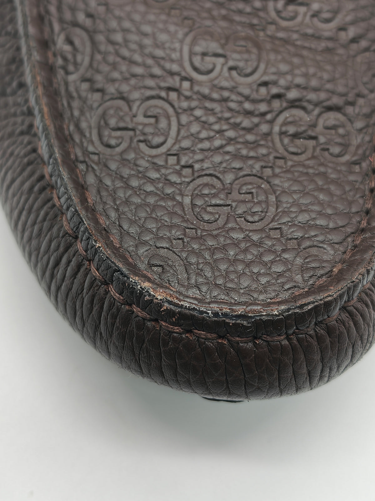 Gucci Leather Driver Loafers in Brown Morsetto Detail Size 7 (25 cm)